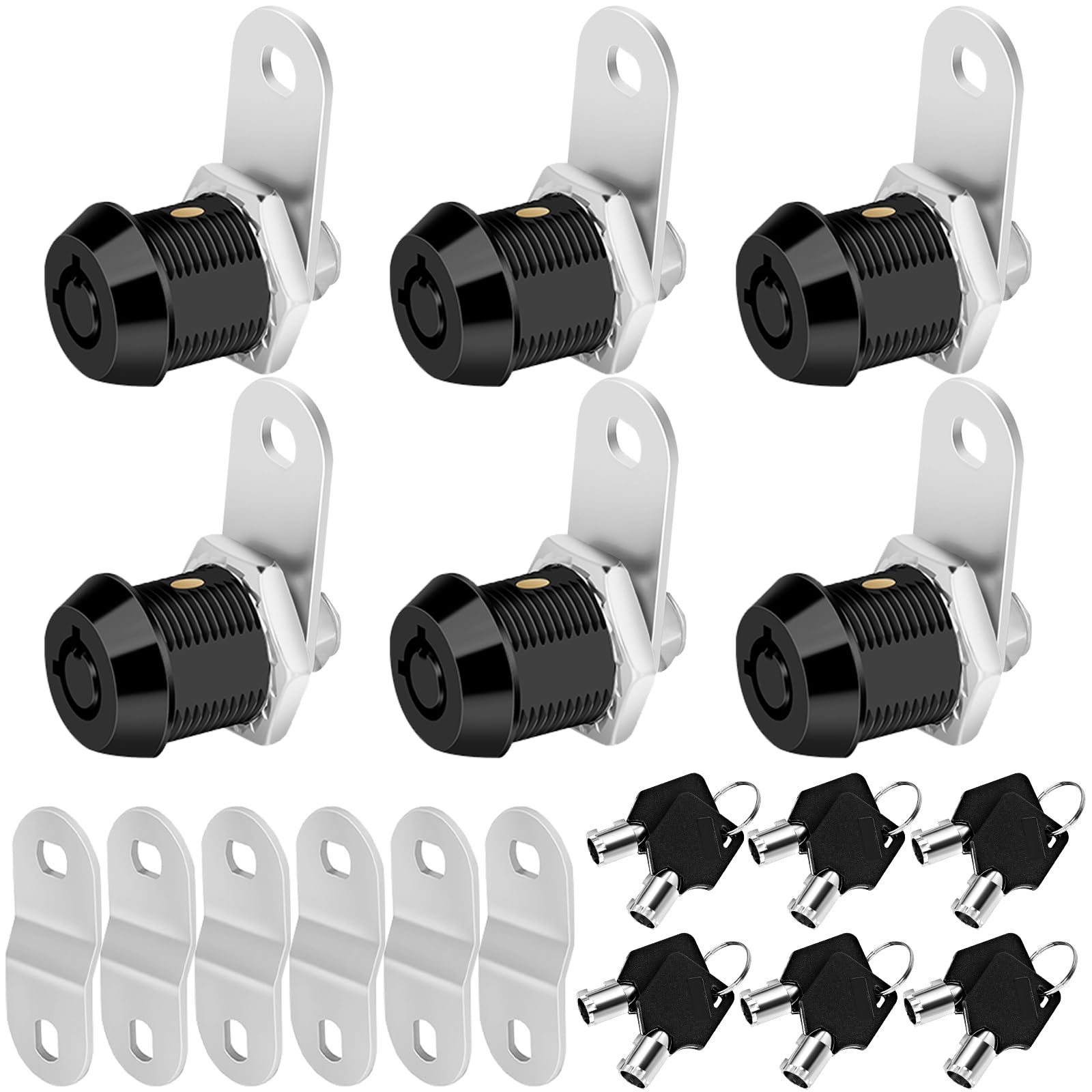 Sissinda Cam Locks Rv Storage Keyed Alike, 5/8'' Fits 3/8'' Max Door Thickness, Compartment Locks For Camper Trailer Cabinet Wit