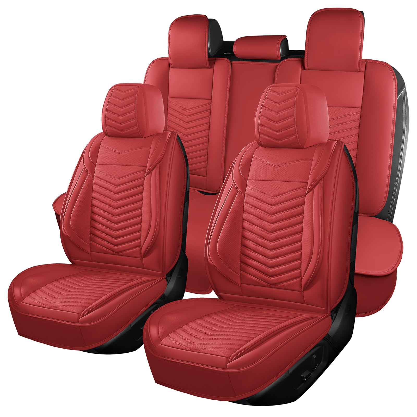 Hchengkikz Car Seat Covers Full Set,Breathable And Waterproof Car Seat Cover,Universal Anti-Slip Car Seat Covers Front Seats Bac