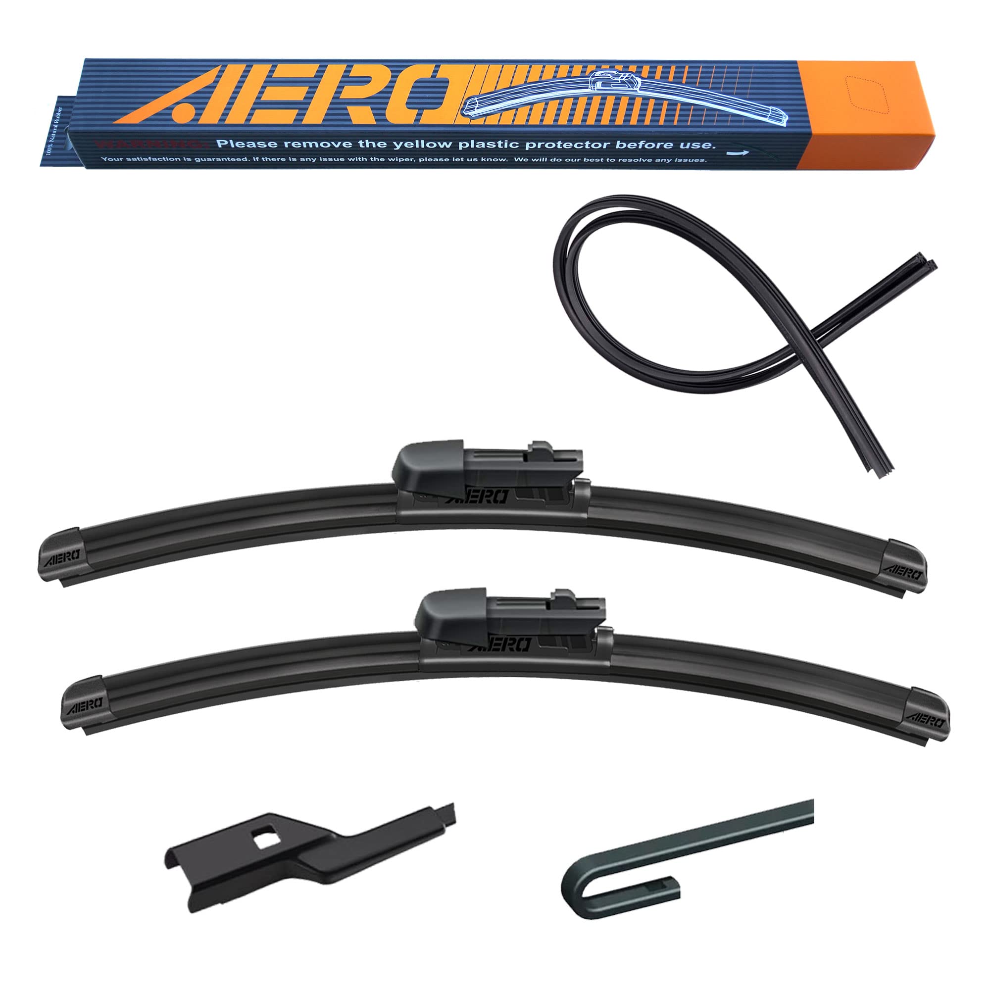 Aero Avenger 24''+21'' Premium All-Season Windshield Wiper Blades With Extra Rubber Refills Oem Replacement For Chevrolet Chevy 
