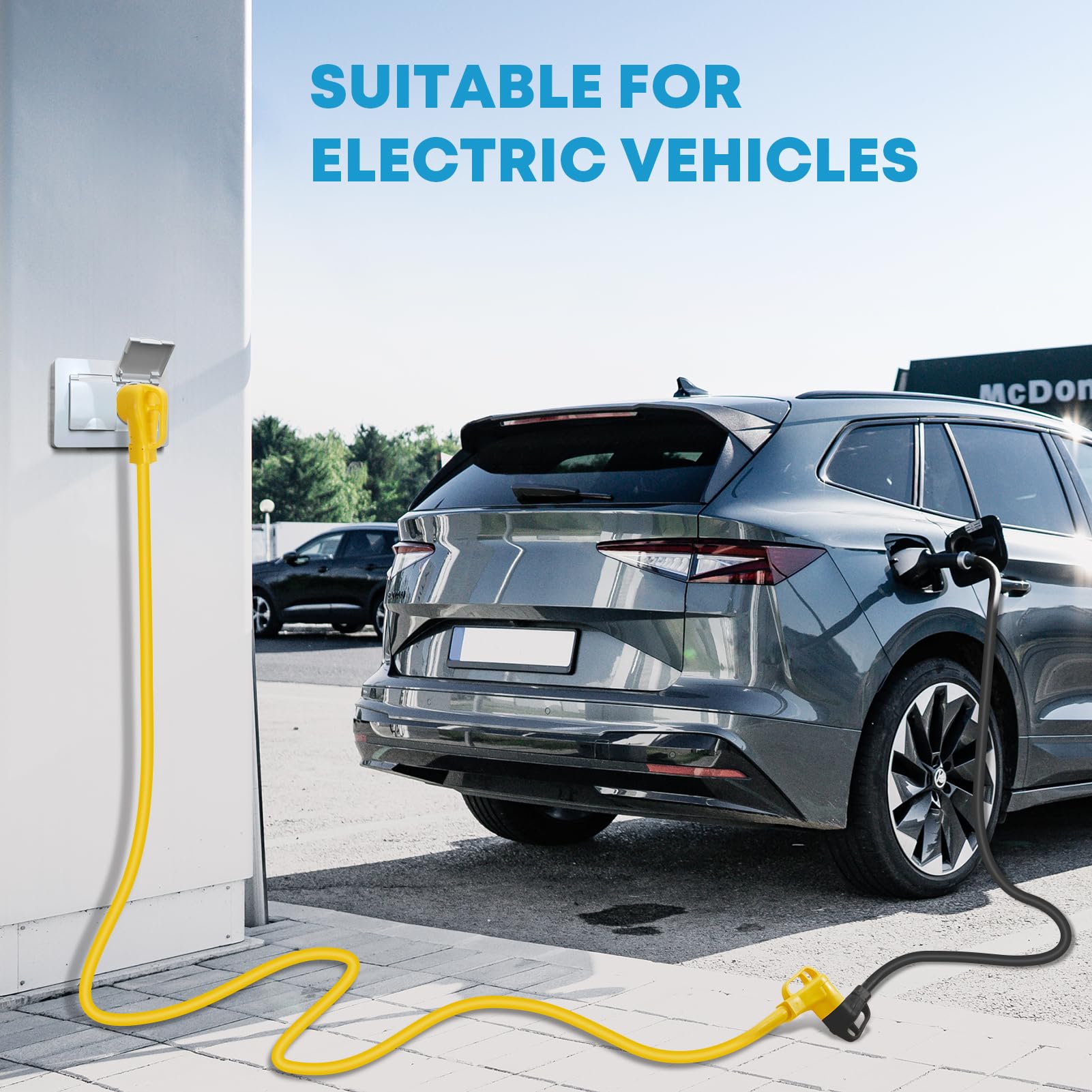 Kohree 50Amp Rv/Ev Extension Cord 30Ft, Nema 14-50P To 14-50R Rv Power Cord 50A, Heavy Duty 6/3+8/1 Gauge Stw Wire W/Cord Organi