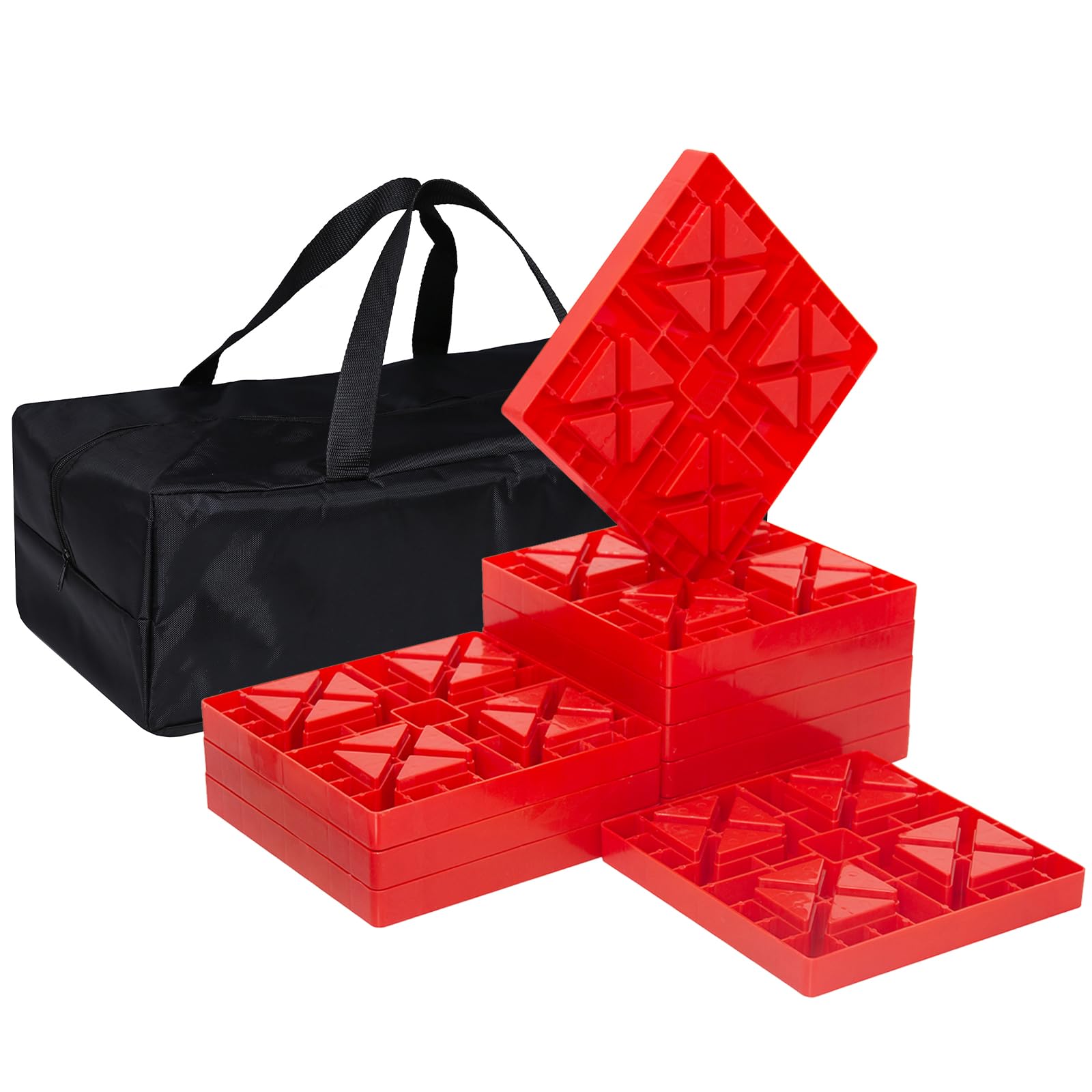 Garfatolrv Rv Leveling Blocks, Heavy Duty Camper Leveling Blocks And Interlocking Design, Camper Levelers 10 Pack With Packing B