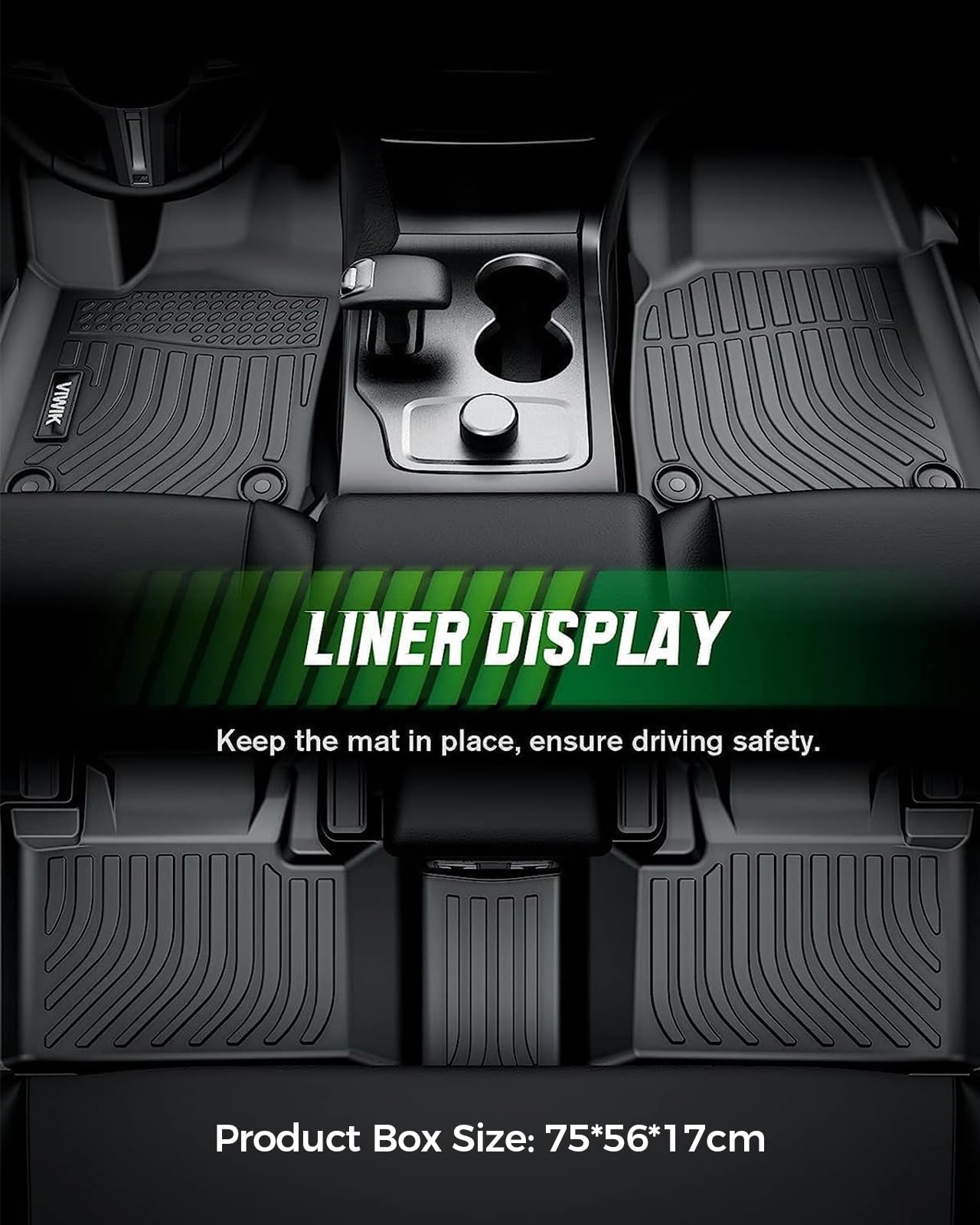 Viwik Floor Mats Fit For Toyota Prius 2023 2024, Tpe Floor Liners All Weather Custom Car Mats Full Set 1St & 2Nd Row, Automotive Accessories For Prius 2023 2024 Odorless Non-Slip Waterproof