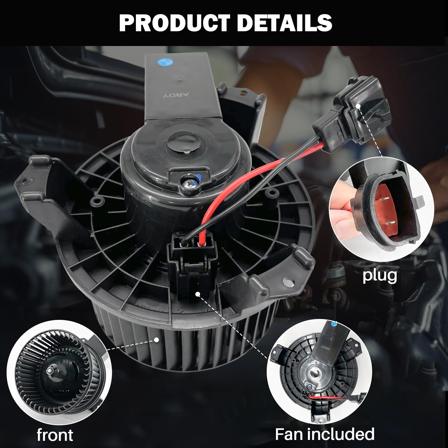 Aspligo 700185 Ac Heater Blower Motor Fan Assembly Fit For Ford Mustang 2005-2009 4R3Z19805Aa, 4R3Z19834Ba, 5R3Z19805A, Fo312612