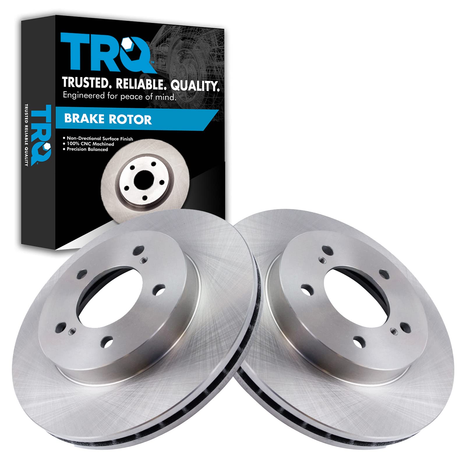 Trq Front Brake Rotors Set Vented Compatible With 1993-2002 Mercury Villager Nissan Quest