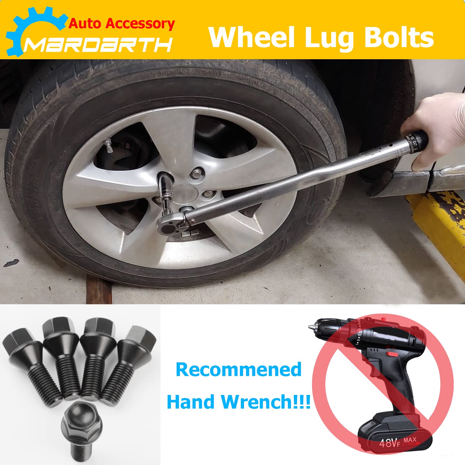 14Mm X 1.25 Wheel Lug Bolts Oe Factory Lug Studs 36136781151 Compatible With F30 F35 F10 F25 X3 E70 X5, Pack Of 20