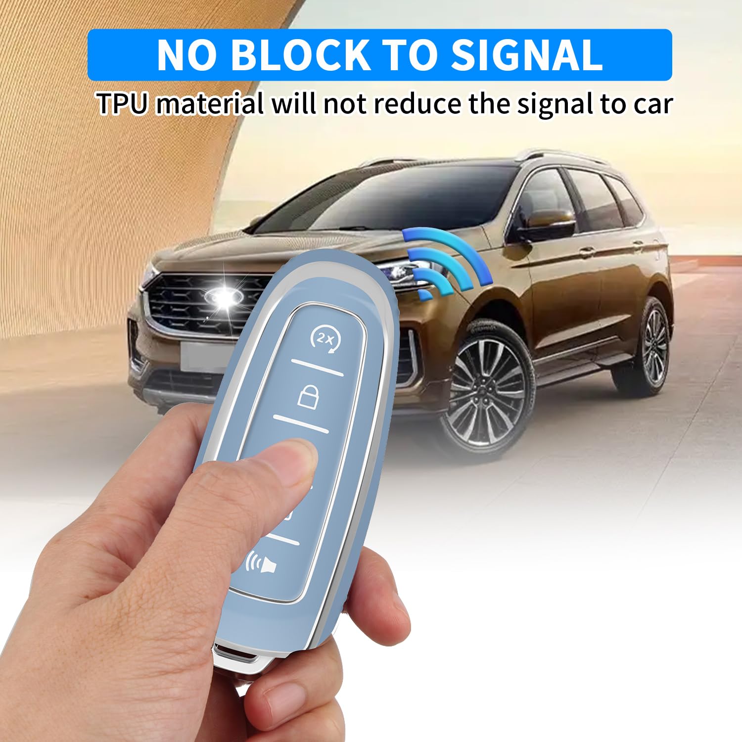 Qbuc For Ford Key Fob Cover,Soft Tpu Car Key Case Protector With Keychain Compatible With Ford C-Max Edge Escape Expedition Expl