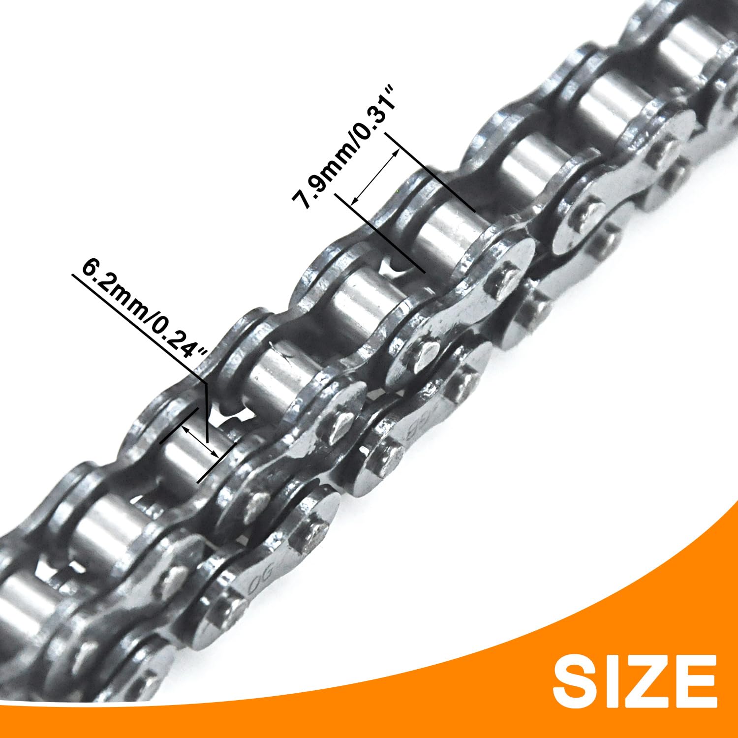 HOLATO Rear #420 Drive Chain 90 Links + Master Link for Coleman 196cc 212cc 6.5hp CT200U CT200U-EX BT200X Baja Warrior Hensim MB