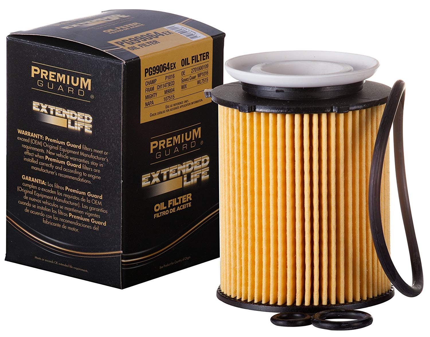Pg99064Ex Extended Life Oil Filter Up To 10,000 Miles | Fits 2015-20 Mercedes-Benz C300, Gla250, 2016-20 Glc300, Metris, 2017-19 E300, 2020 Gle350, 2017-19 Infiniti Qx30, 2016-19 Q50 (Pack Of 6)