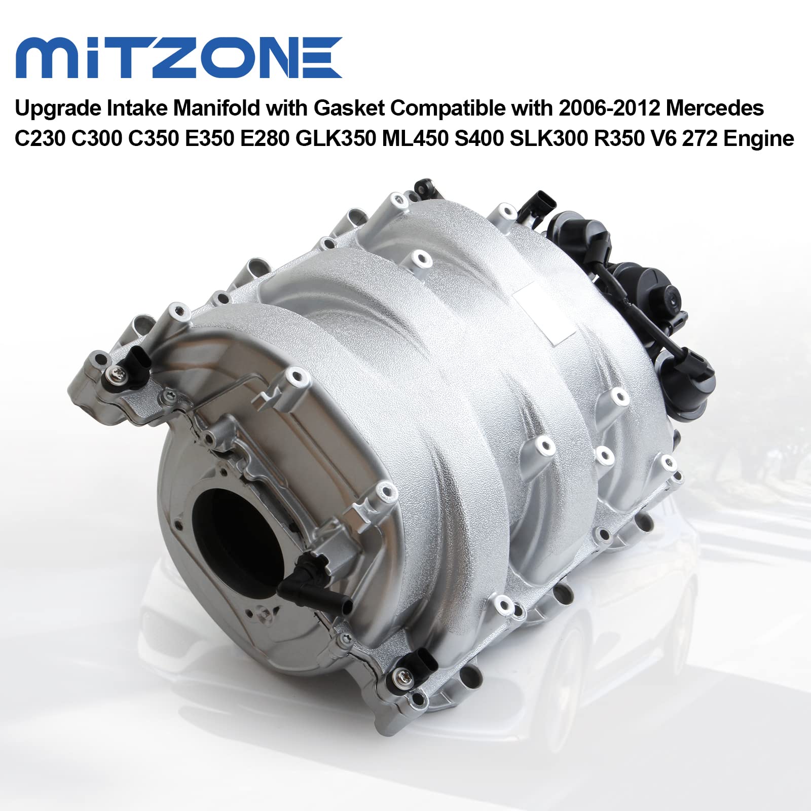 MITZONE Upgrade Intake Manifold with Gasket Compatible with 2006-2012 Mercedes C230 C300 C350 E350 E280 GLK350 ML450 S400 SLK300