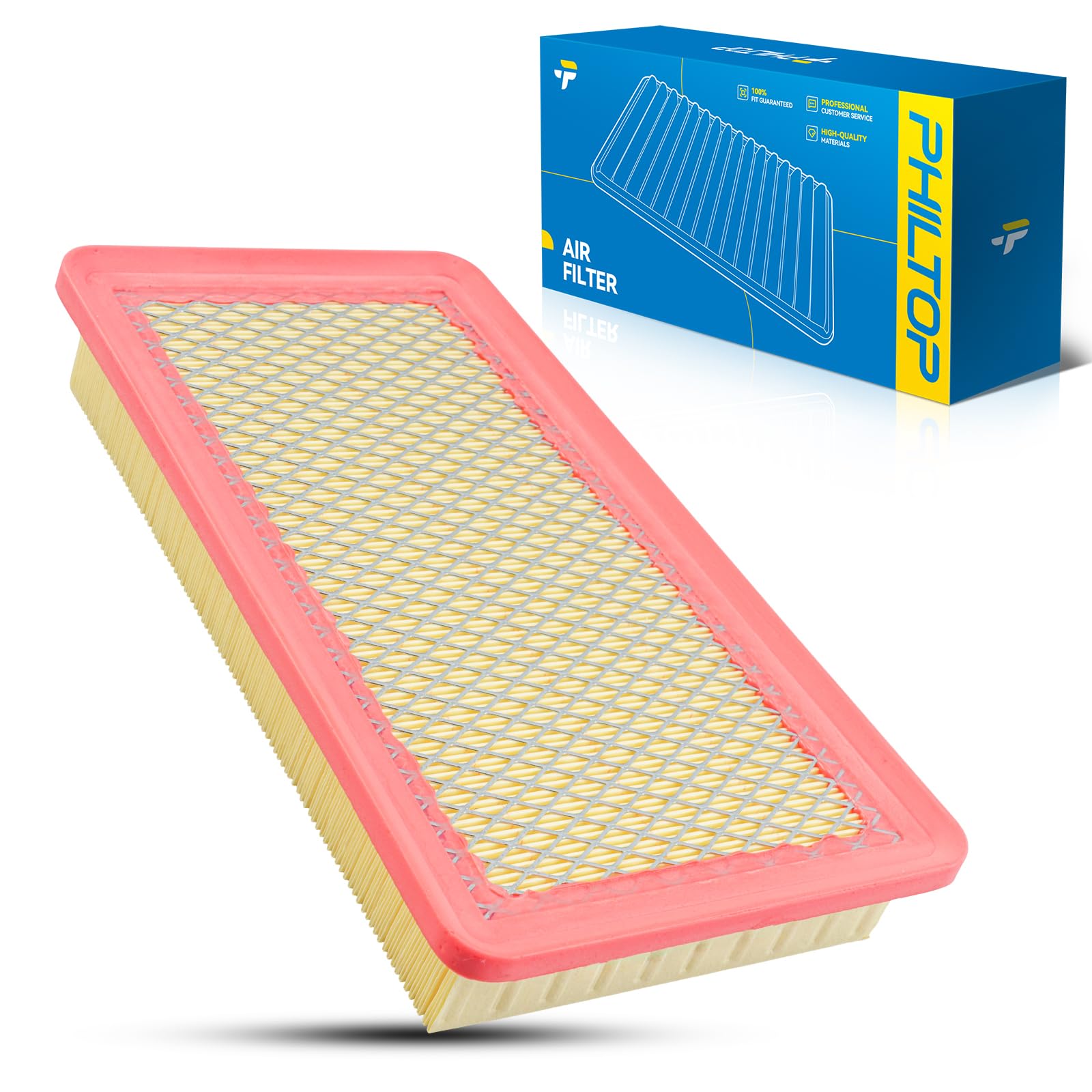 PHILTOP Engine air filter CA11948 Replacement for 2015 2016 2017 Chrysler 200, Flexible Panel