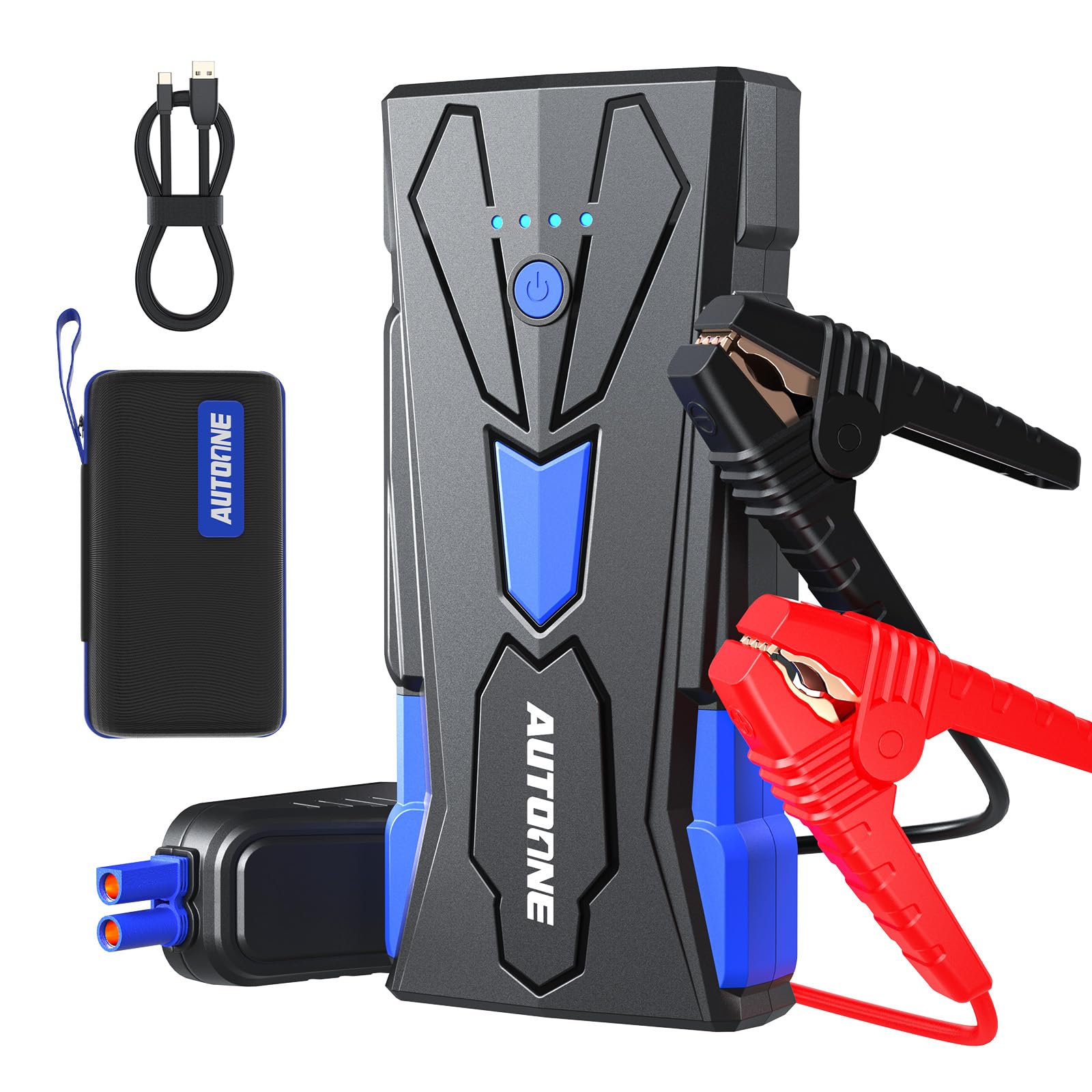 Autoone 6000A Car Battery Jump Starter Up To All Gas & 12L Diesel Engine, Car Battery Jumper Starter Portable 12V Jump Box With 