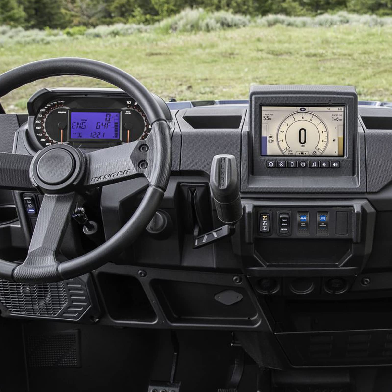 Xislet 3-Pin/Blue Utv Led Rocker Switches Compatible With Polaris Rzr Ranger 570-1000 Xp Sxs Maverick X3 Pioneer Atv Golf Cart Rear Light Toggle Switch - With Jumper Wire