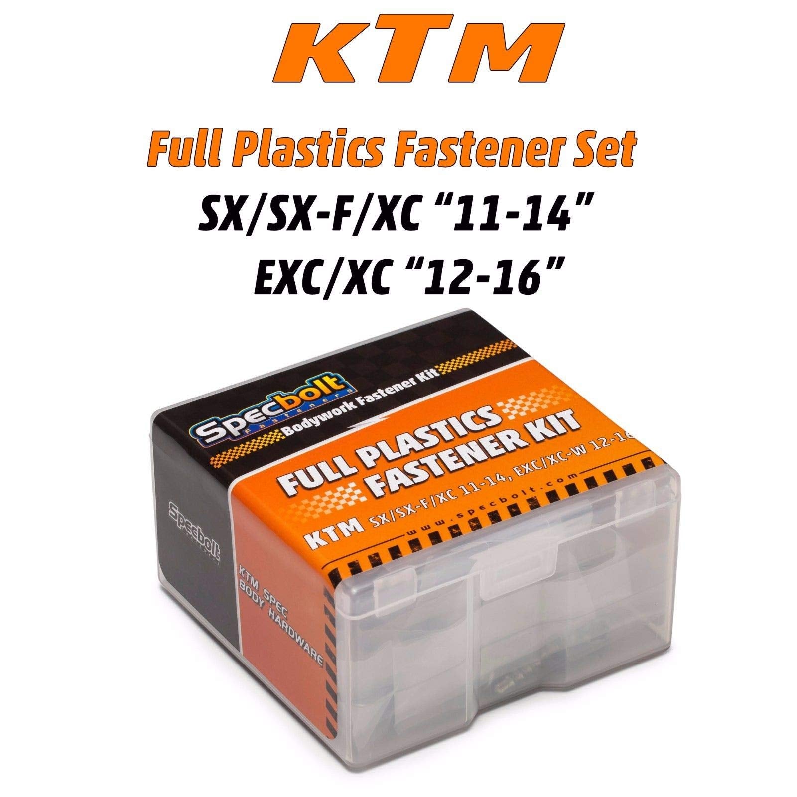 Full Plastics Fastener Kit: Ktm - Sx/Sx-F/Xc (2011-2014) Exc/Xc-W (2012-2016) #1116