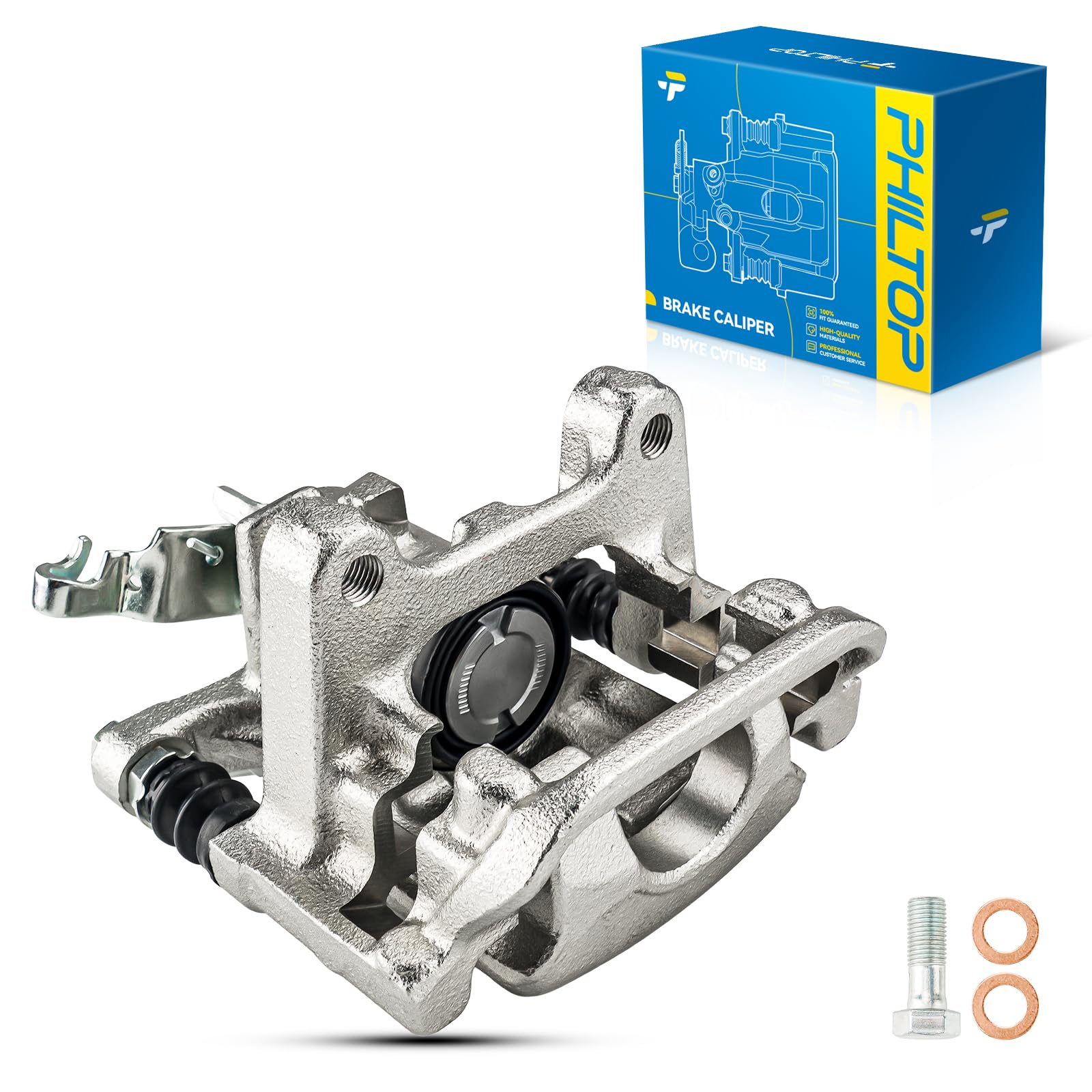 Philtop Rear Left Brake Caliper 19-B7272 Compatible With 2015-2022 Passat, 2015-2021 Golf, 2015-2019 Golf Sportwagen, 2017-2018