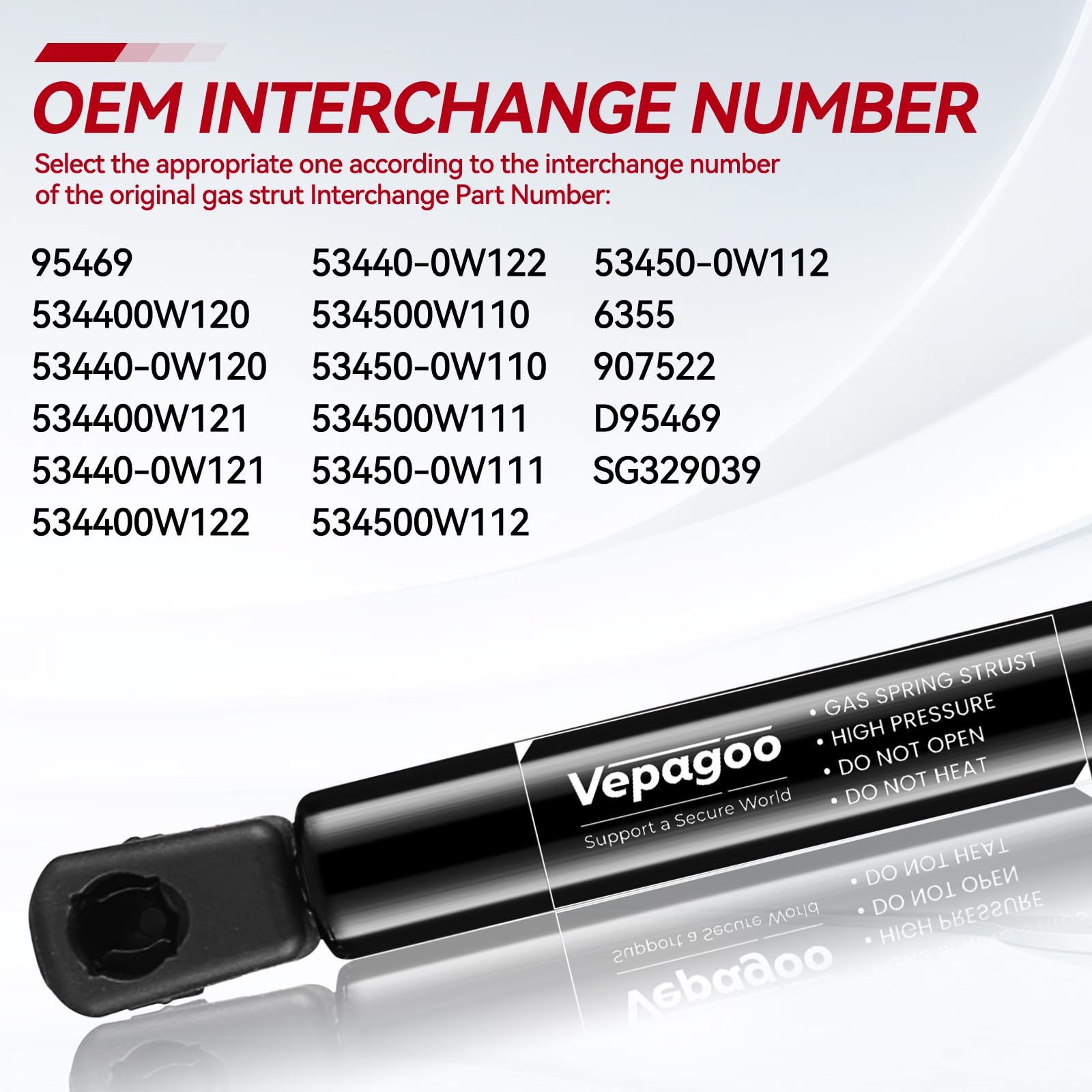 Vepagoo 6355 Front Hood Struts Compatible For 2007 2008 2009 2010 Toyota Fj Cruiser Gas Shock Lift Supports, Utility 4-Door Hood