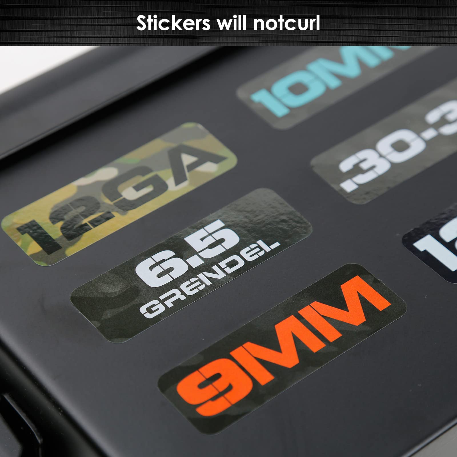 Aolamegs Ammo Can Vinyl Sticker Set, Caliber Decal Labels For Ammo Cans(80 Pack/20 Varieties Camo Green)