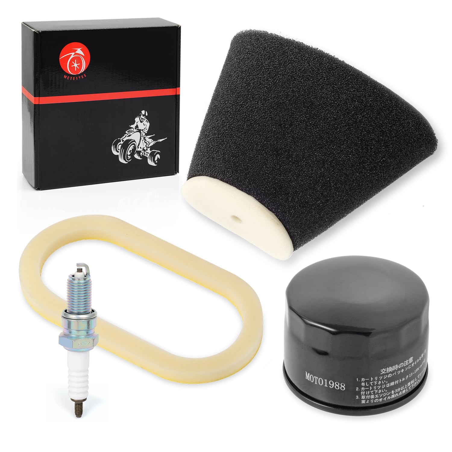 Air Filter Foam And Oil Filter + Spark Plug 2001 2002 2003 2004 2005 For Yamaha Raptor 660 660R Yfm660R