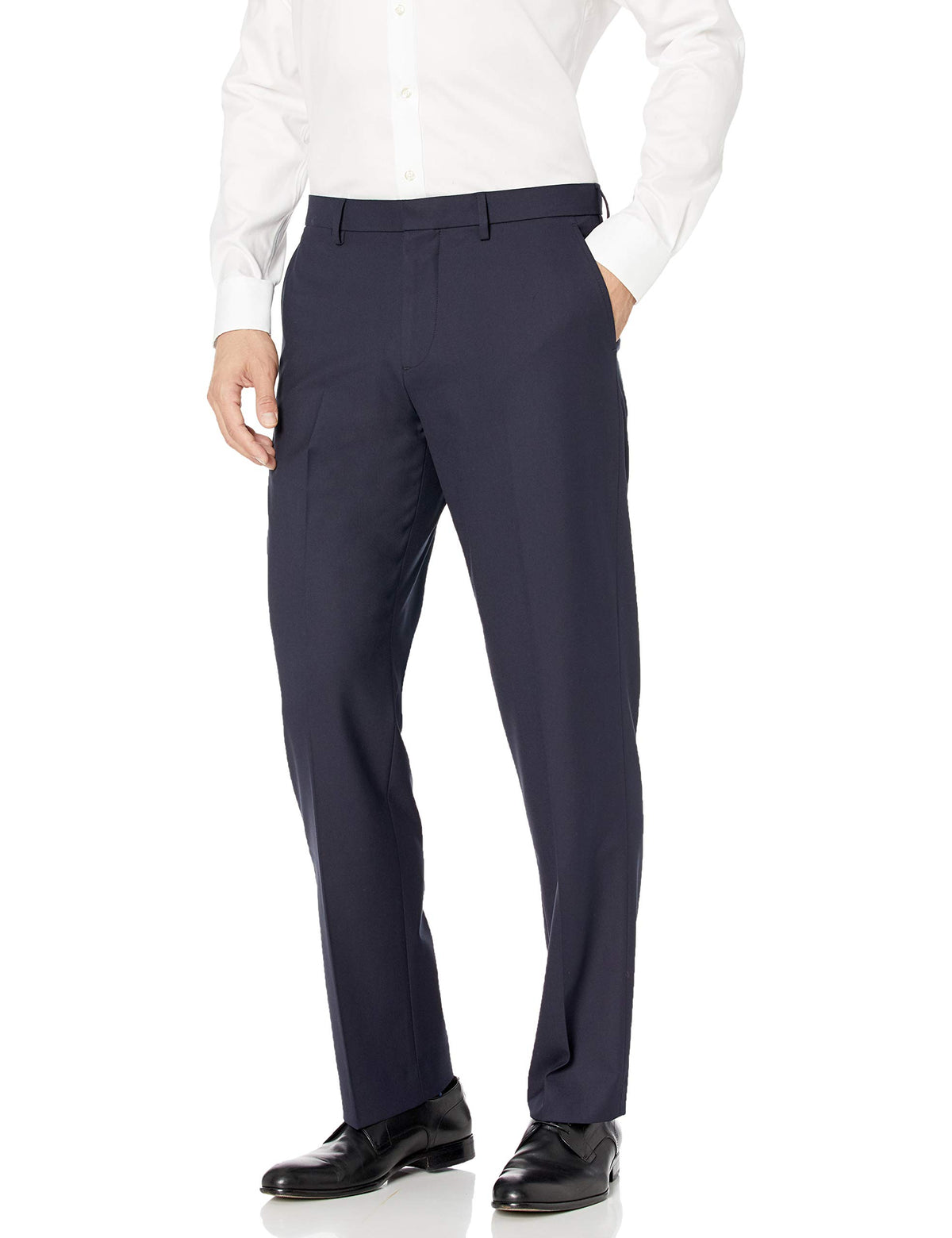 Amazon Essentials Mens Classic-Fit Wrinkle-Resistant Stretch Dress Pant, Navy, 31W X 29L