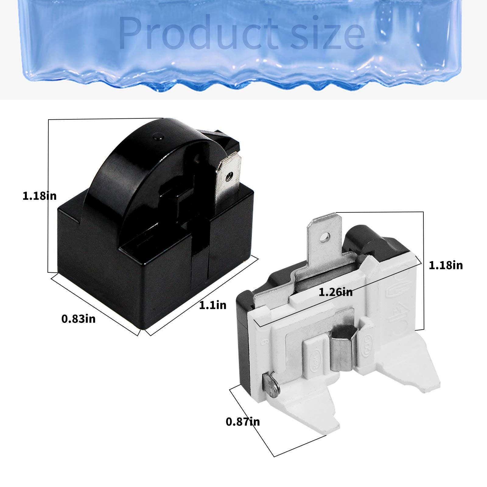 Wehhbtye 4 Pcs 1 Pin Refrigerator Starter Relay,Qp2-4.7/4R7 Relay,1 Pin Refrigerator Starter Relay And 6750C-0005P Refrigerator