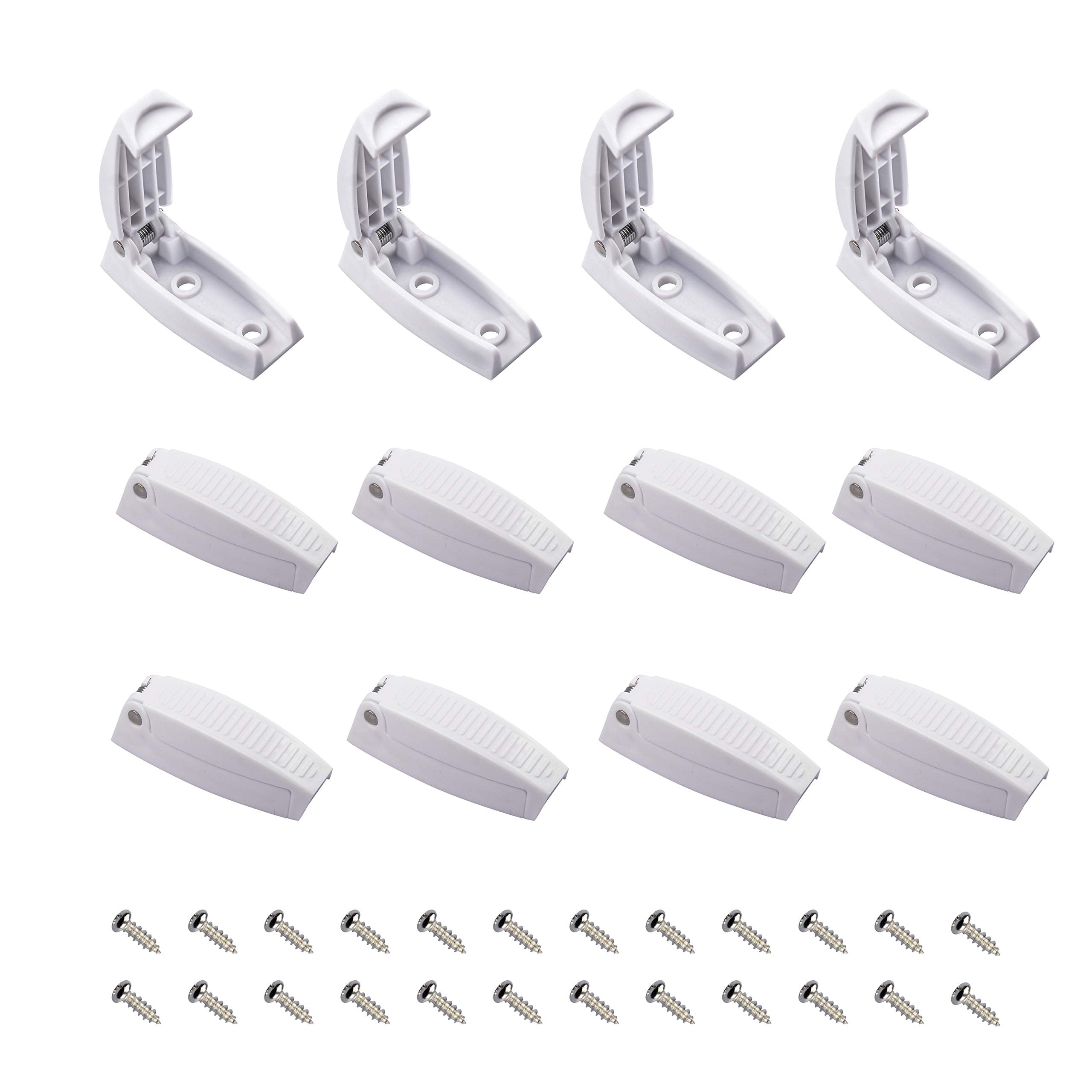 Rvguard Rv Door Holder, 12Pcs White Camper Door Holder, Keep The Baggage Door Open, For Rv, Trailer, Camper Vans
