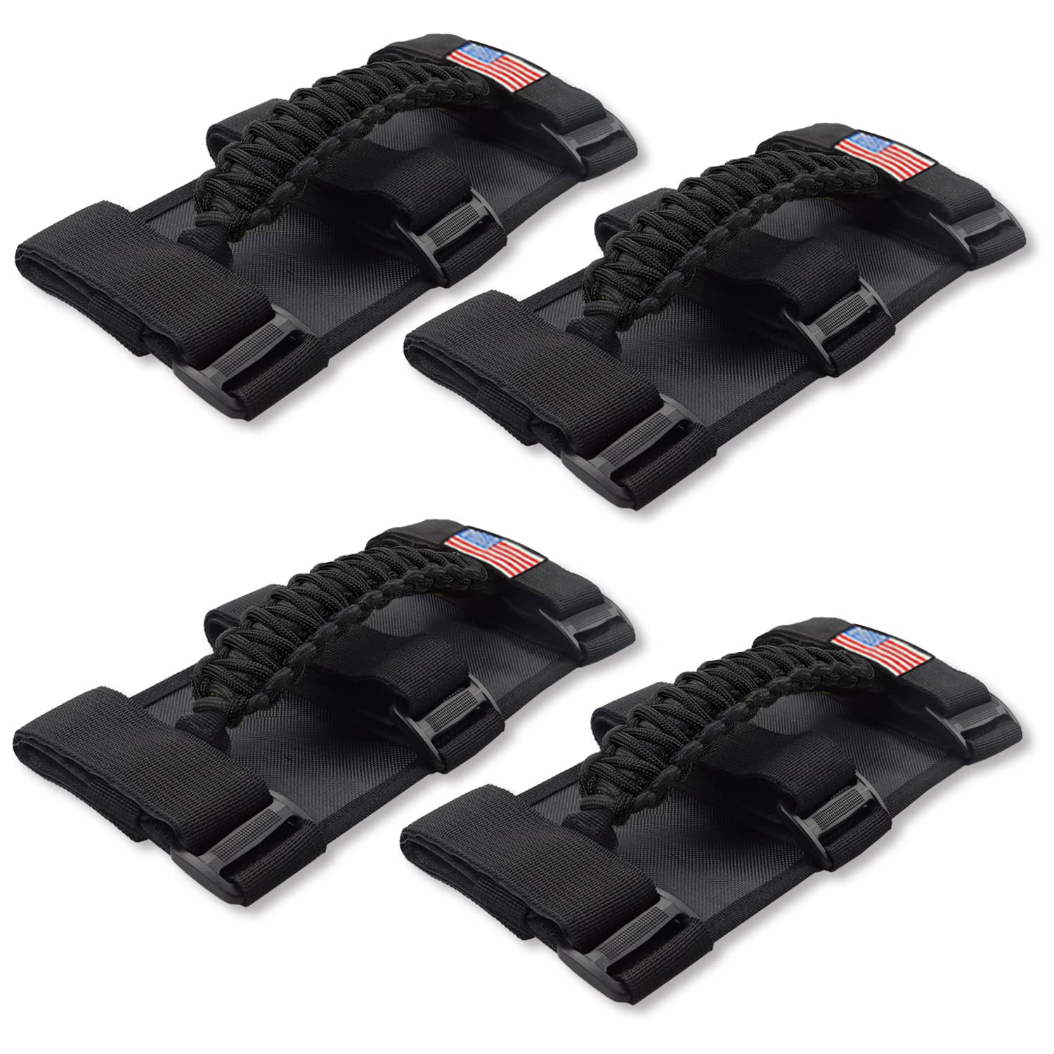 KOHUIPU Roll Bar Grab Handles for Jeep Wrangler JK JKU JL JLU TJ CJ YJ & Gladiator JT 19552022 UTV ATV, 2 pcs red