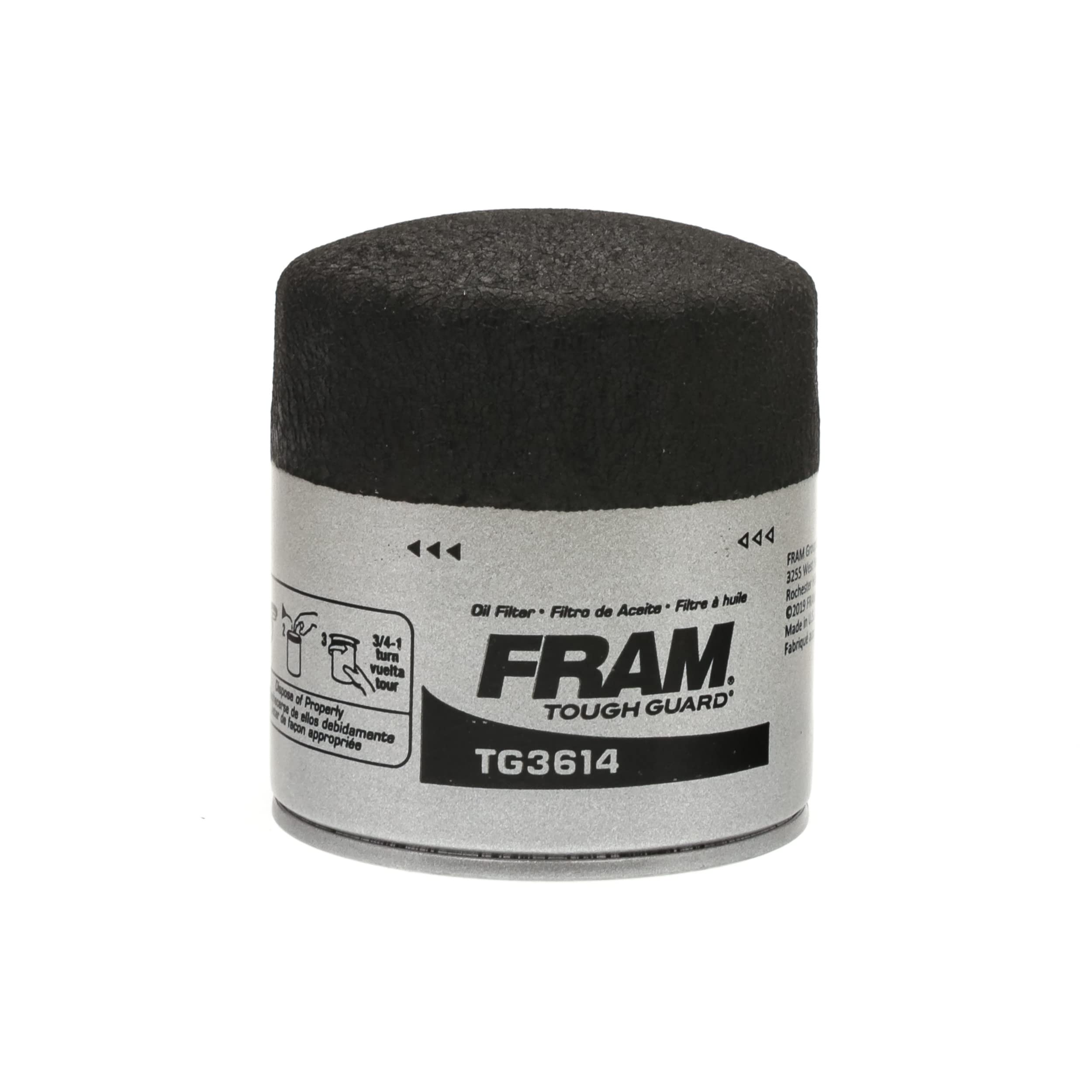 Fram Tough Guard Replacement Oil Filter Tg3614, Designed For Interval Full-Flow Changes Lasting Up To 15K Miles