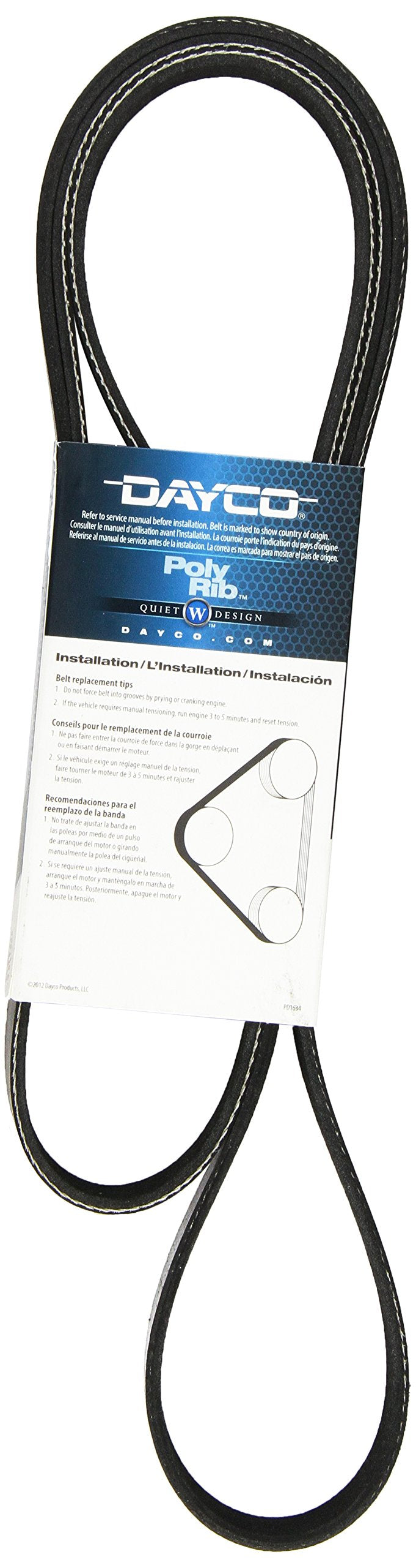 Dayco 5070852 Serpentine Belt , Black