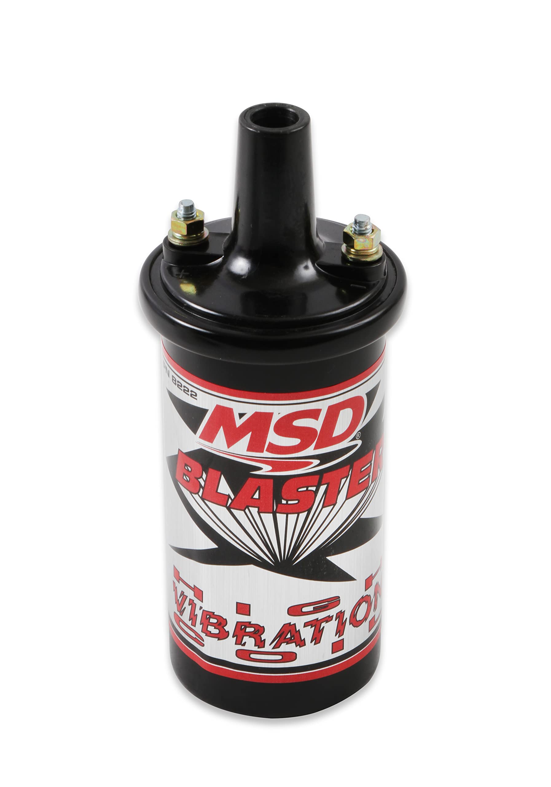 Msd 8222 Ignition Coil Blaster Series, Canister Style, High Vibration, Black, Individual