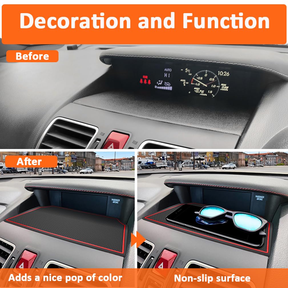 Auovo Dashboard Mats Compatible With Subaru Crosstrek Accessories 2012-2017 Forester 2014-2018 Xv Impreza 2012-2016 Car Interior