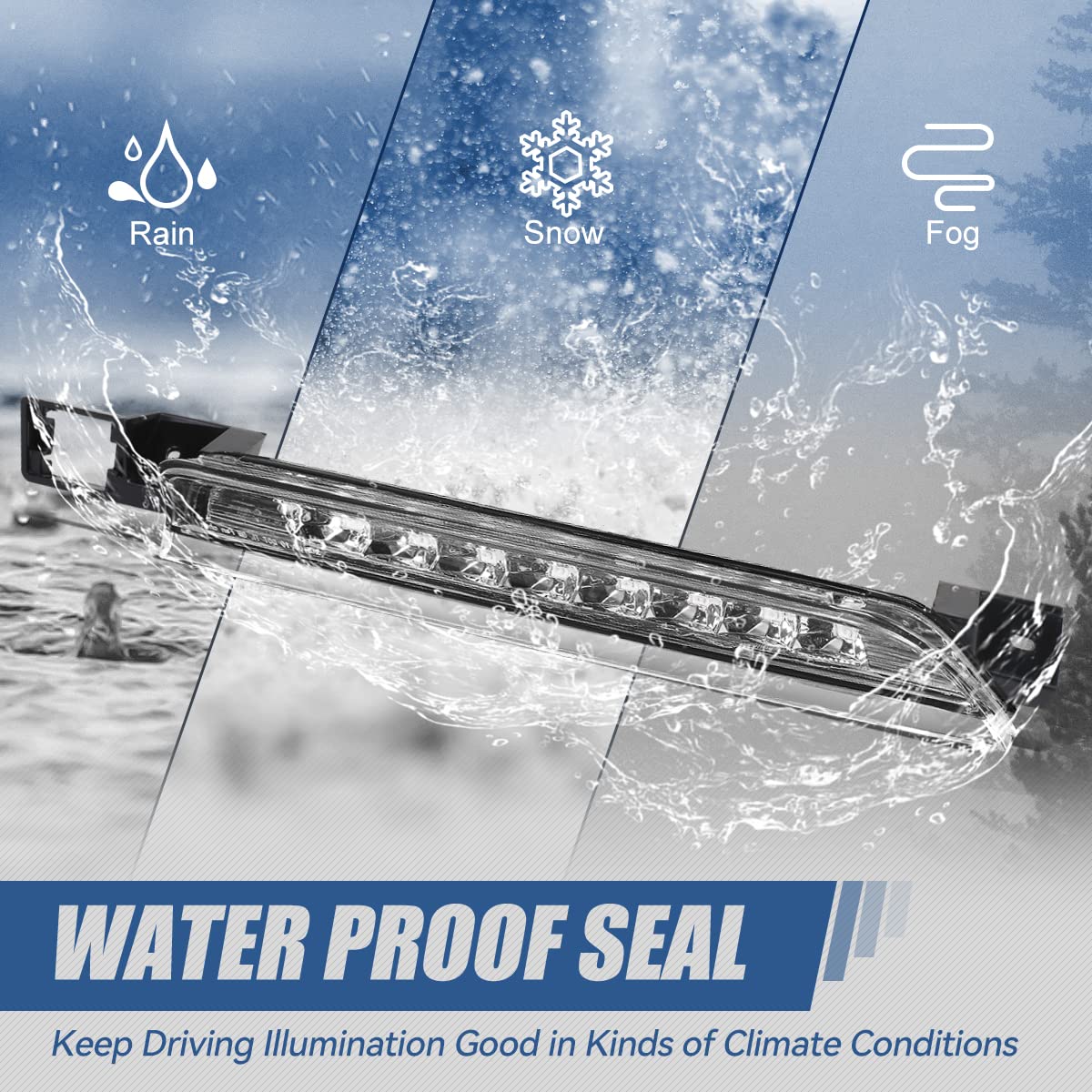 Auto Dynasty Chrome Housing Led 3Rd Third Rear High Mount Brake/Stop Light Lamp Compatible With Chevy Equinox Gmc Terrain 10-17