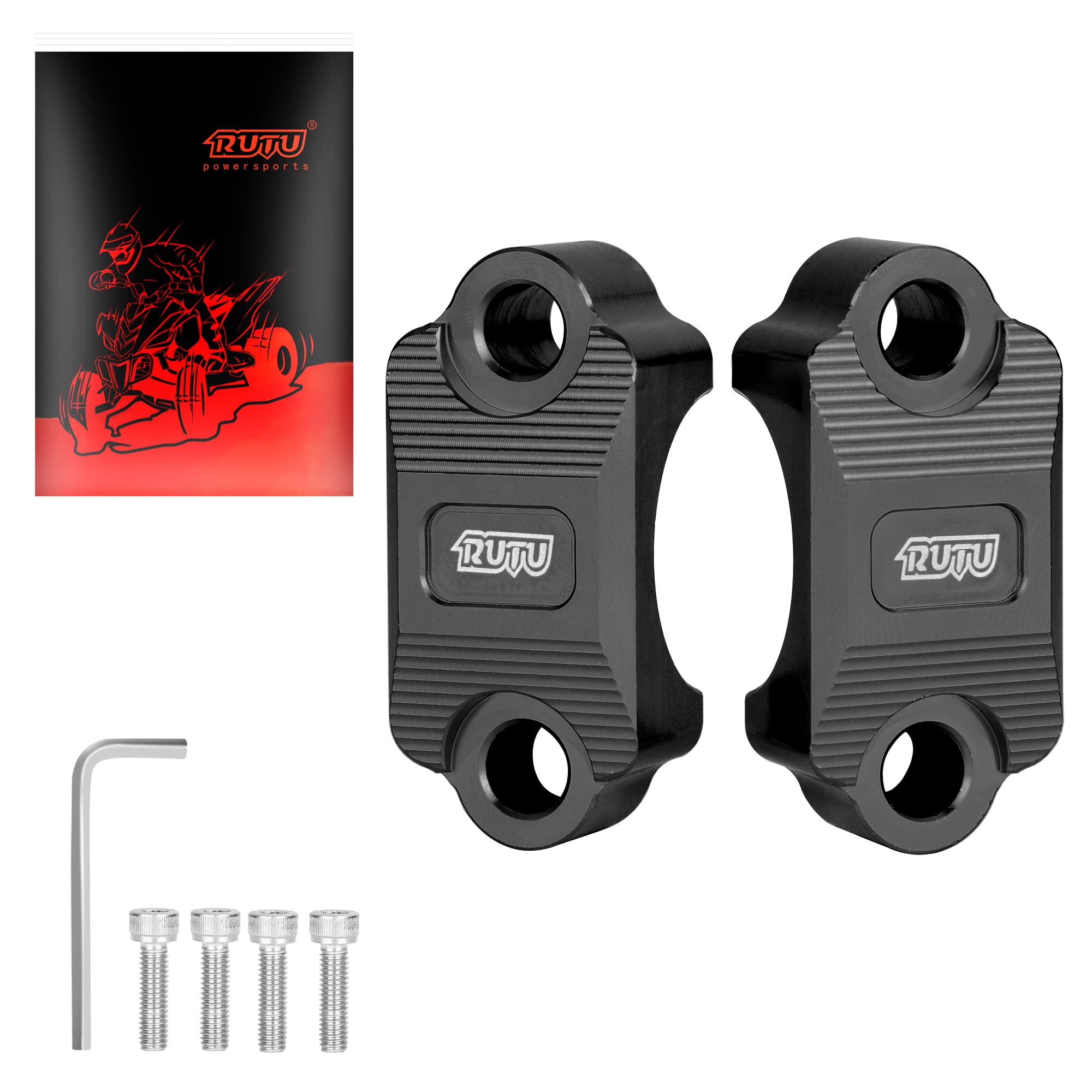 Rutu Cnc Motorcycle Clamp 7/8 Inch Dirt Bike Brake Lever Holder Clamp 1 1/8 For Brake Master Cylinder Clutch Perch Pit Bike Crf2