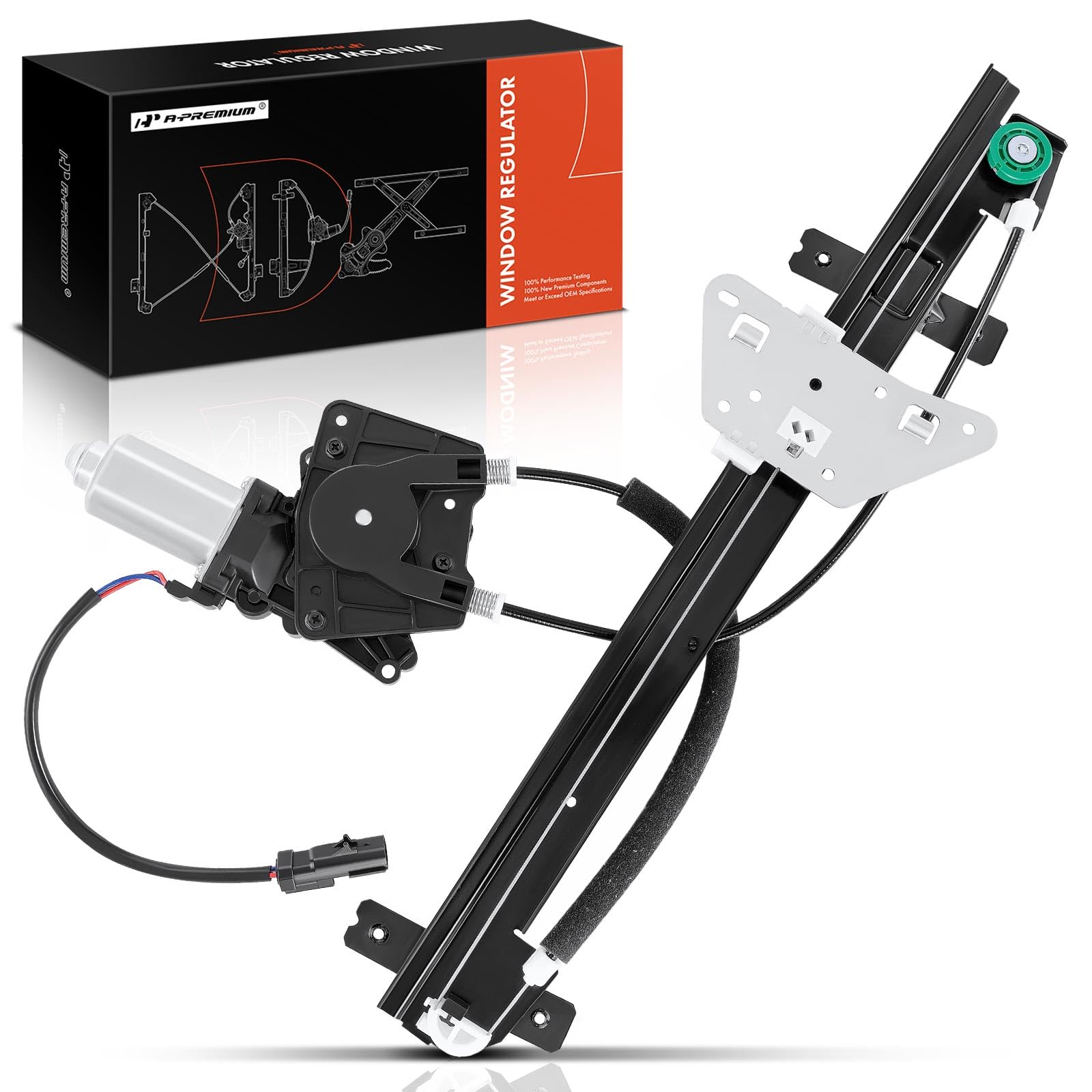 A-Premium Power Window Regulator With Motor Replacement For Dodge Durango 1998-2003 Dakota 2000-2004 (Crew Cap Only, Cable Opera