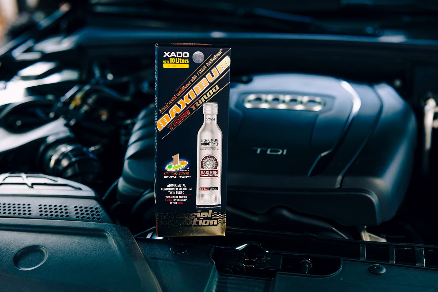 Xado Engine Oil Additive Metal Conditioner Engine Treatment - Wear Protection & Rebuilding Of Worn Metal - Premium Version - 1 S