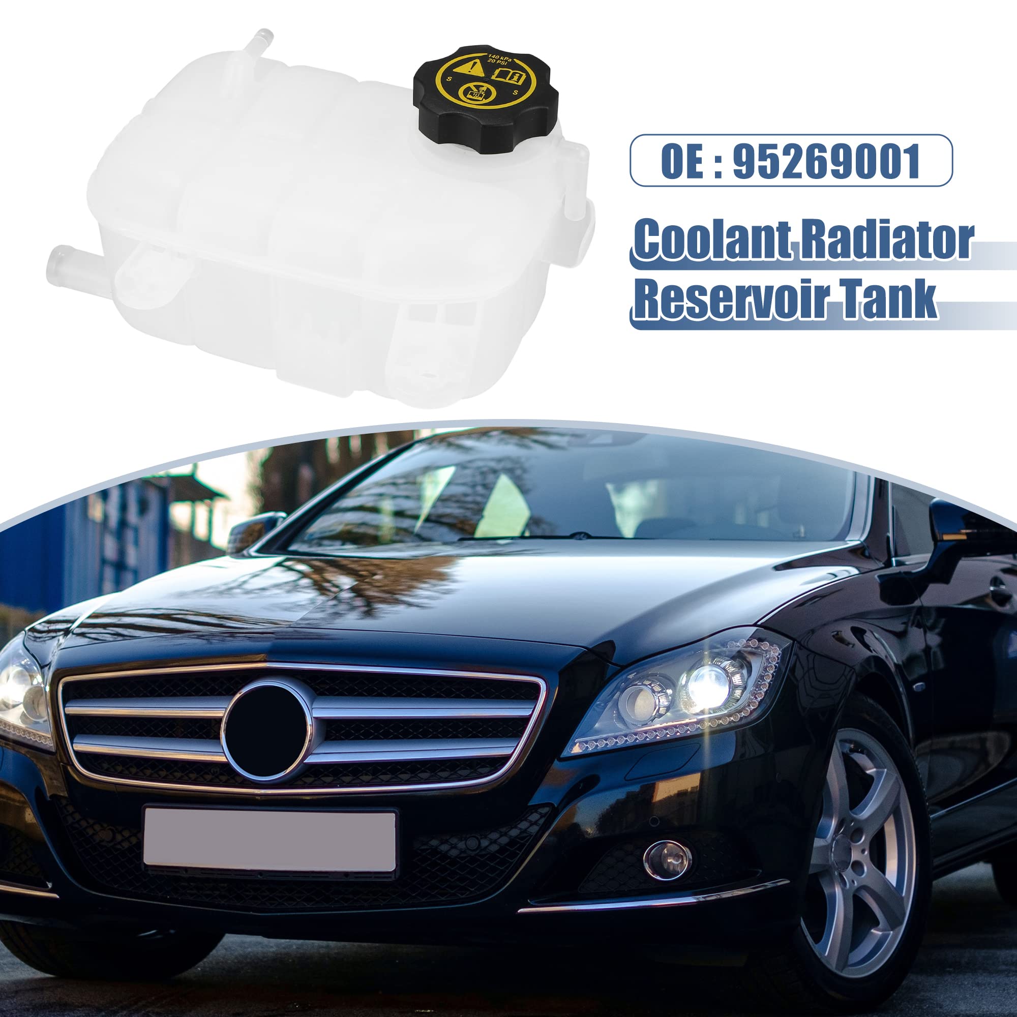 X Autohaux 1 Set Coolant Radiator Reservoir Tank 95269001 Coolant Overflow Bottle With Cap For Buick For Chevrolet