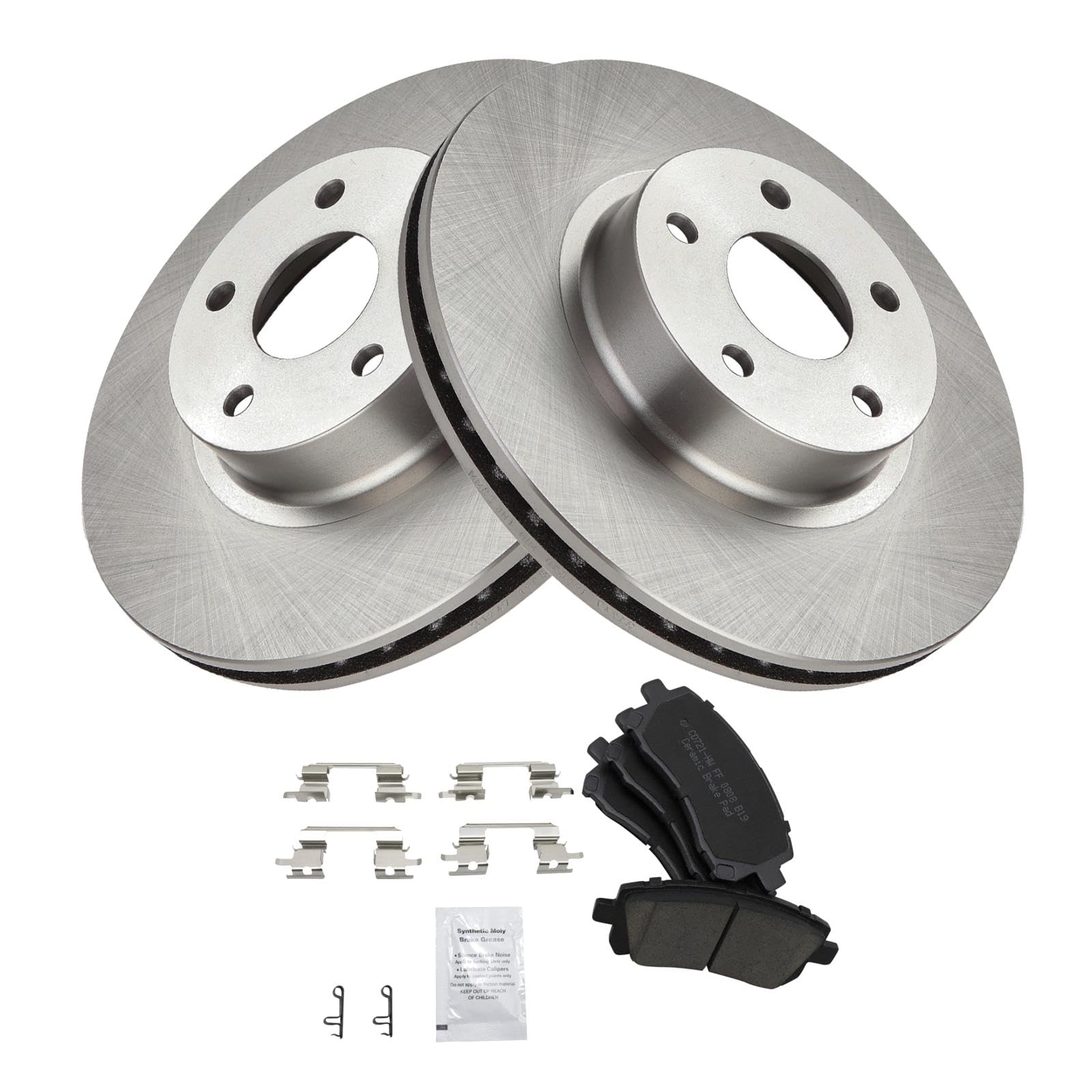 Trq Front Brake Pad & Rotor Kit Brake Pads Brake Rotor Ceramic Compatible With 1998-2002 Subaru Forester 1998-2001 Impreza 1997-