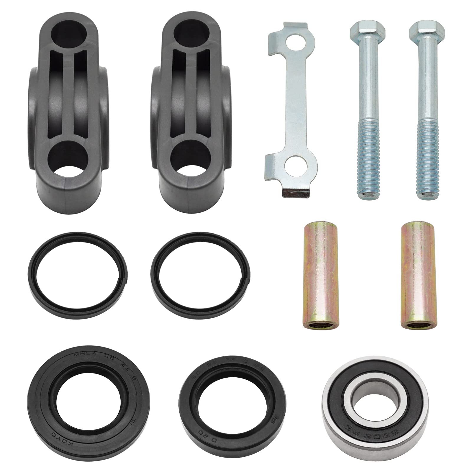 Steering Stem Bushing Bearing Seal Washer Rebulid Kit for Yamaha Banshee Big Bear Grizzly Raptor Warrior Kodiak Wolverine YFZ450