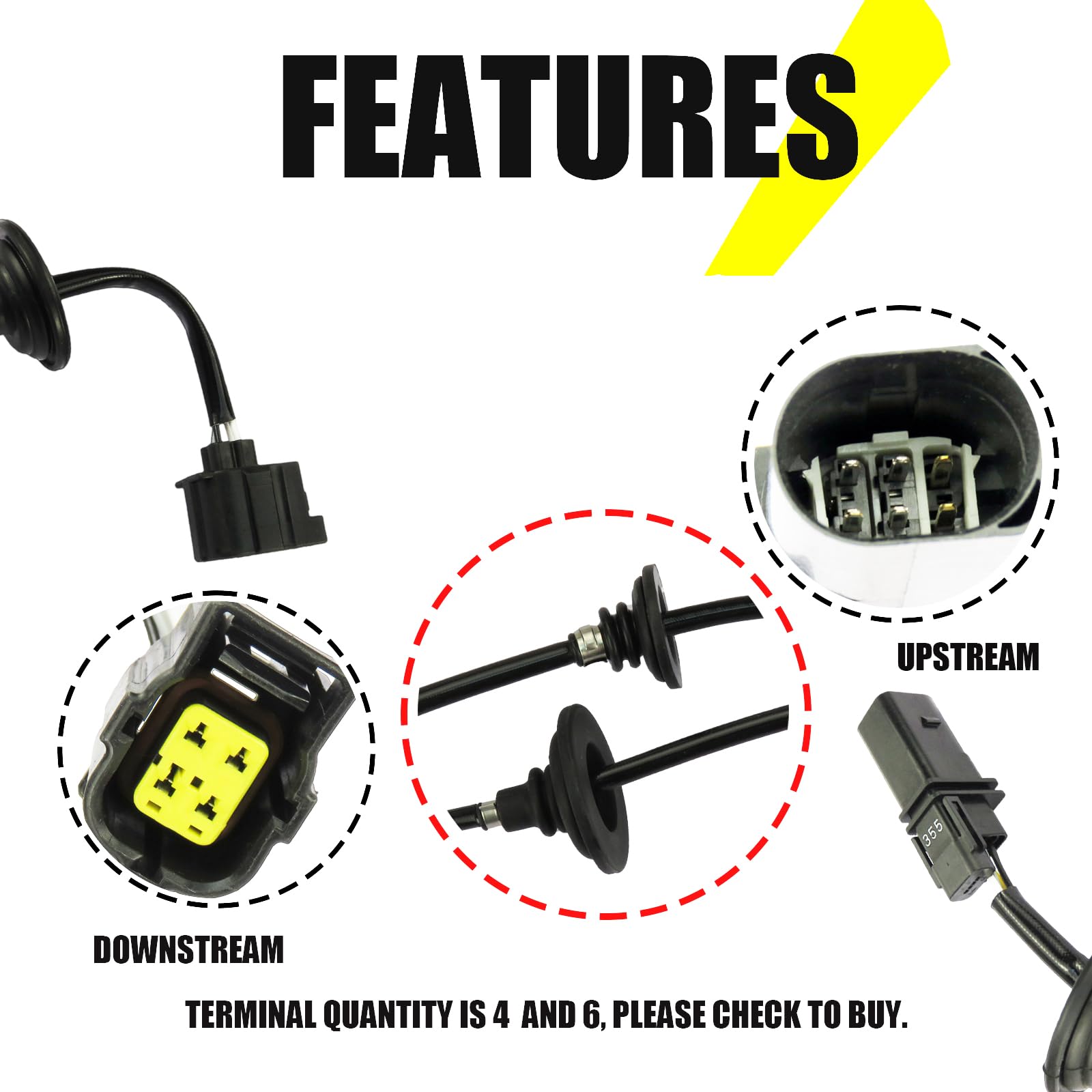 MTKHMN Downstream and Upstream Oxygen O2 Sensor fit for 2011-2013, 2015-2020 Mitsubishi Outlander Lancer Outlander Sport, 2.0L 2