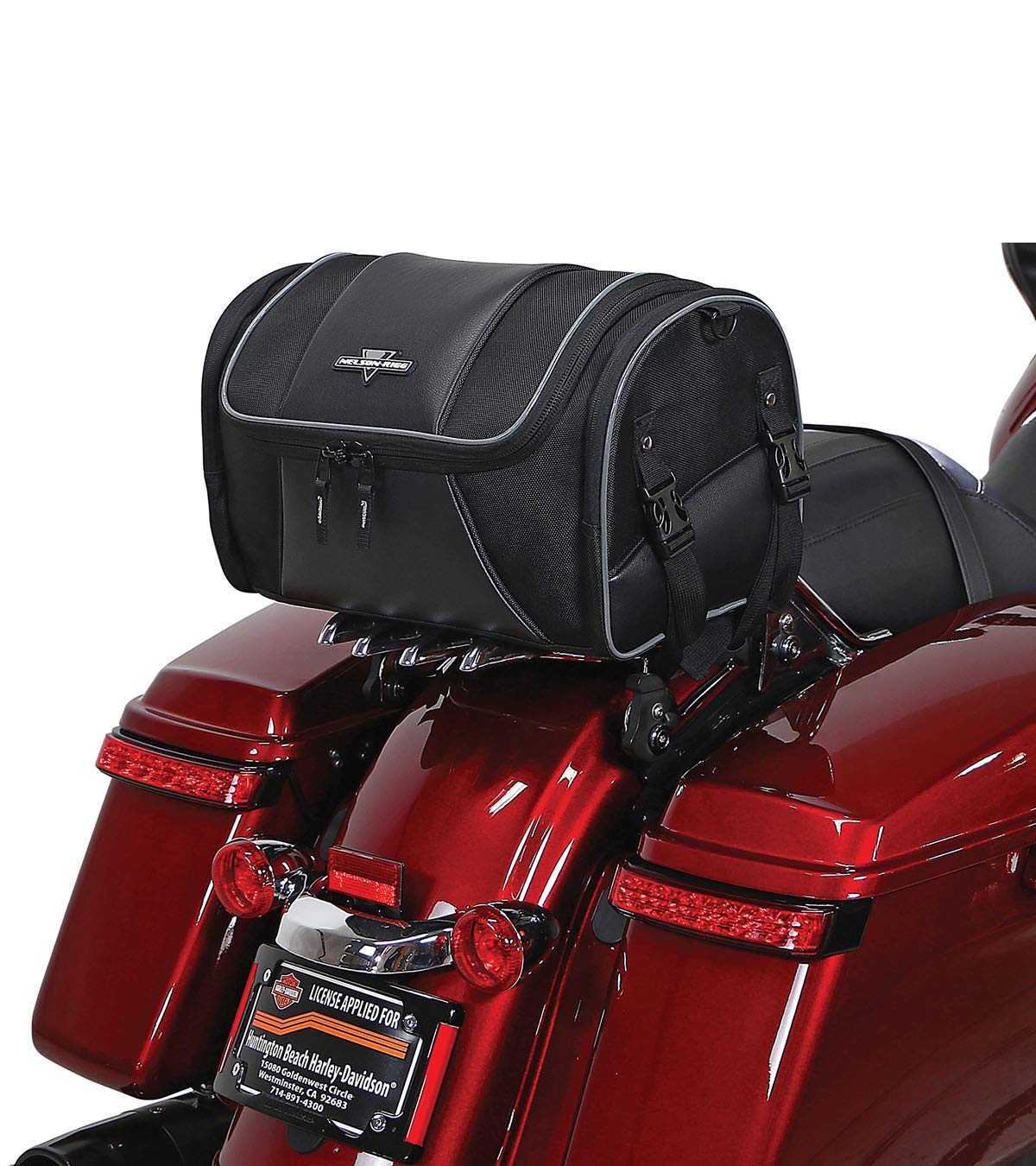 Nelson Rigg Route 1 Day Trip Backrest/Sissy Bar Rack Bag; Fits Harley Davidson, Indian, Yamaha & Suzuki Motorcycles