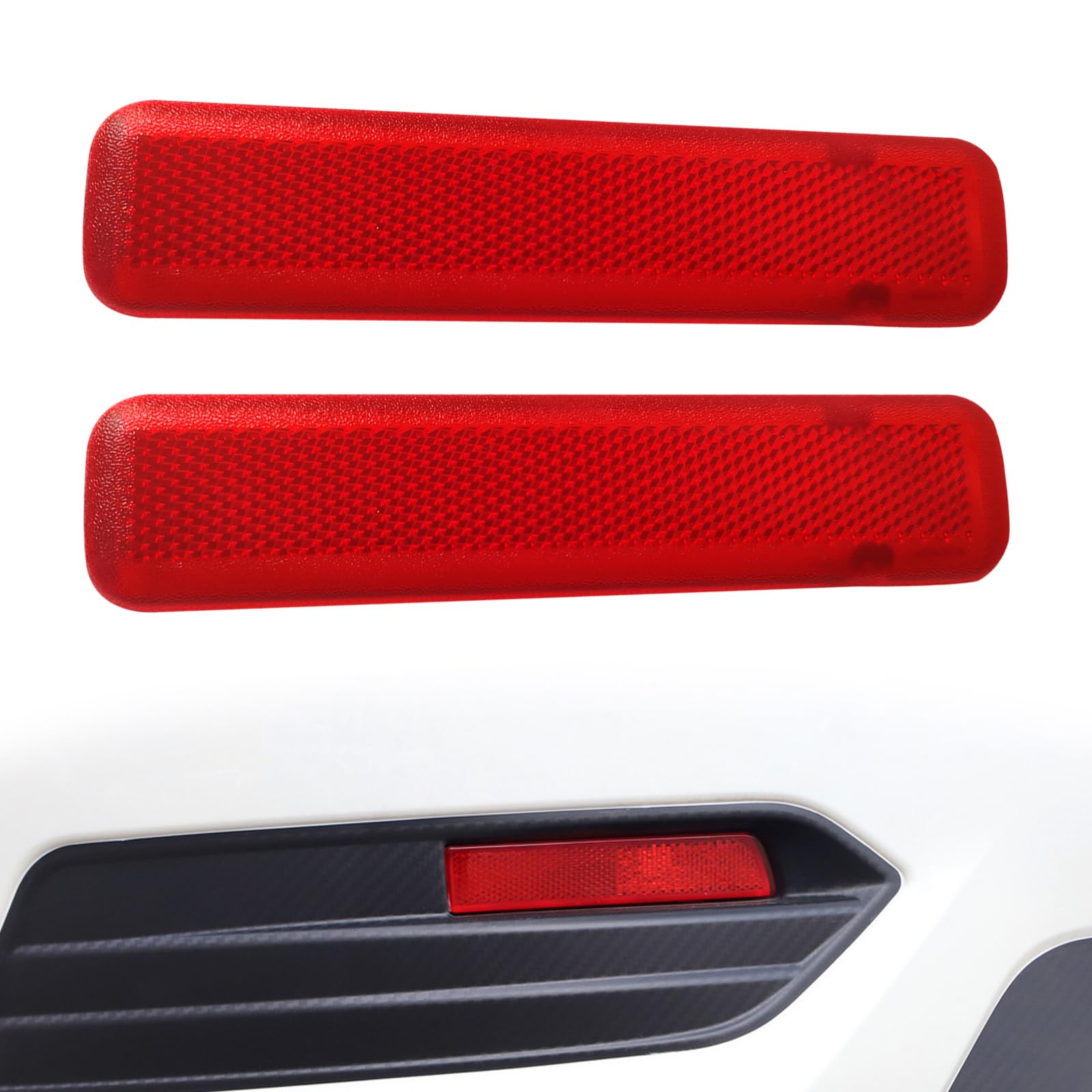 15183155 Car Red Warning Safety Reflector Strips Rear Left Driver And Right Passenger Side Door Reflector Panel Compatible With 