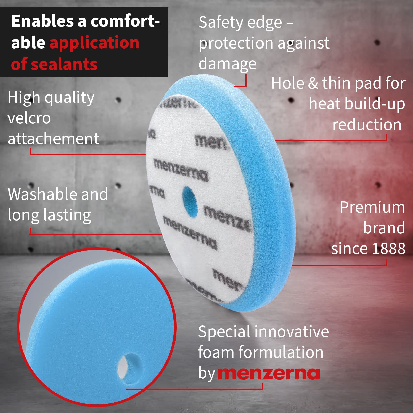 Menzerna Blue Wax Foam Pad 6' / 150 Mm