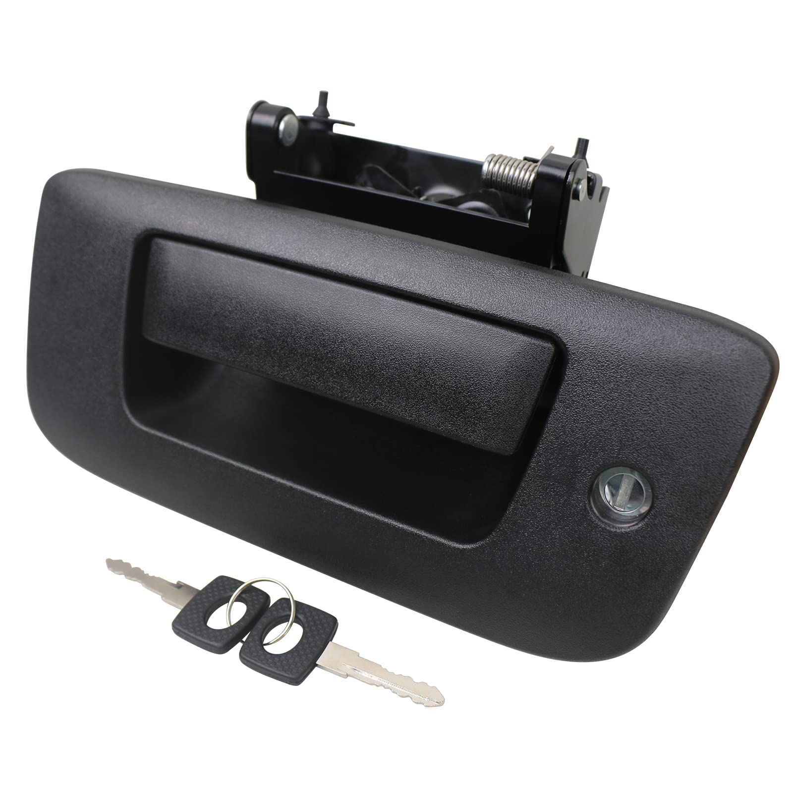 Apperfit Locking Tailgate Handle Latch W/Bezel & Lock Cylinder 22755305 Compatible With 2007-2014 Chevrolet Chevy Silverado Gmc Sierra 1500 2500 3500 Truck Bed Tail Gate Door Panel
