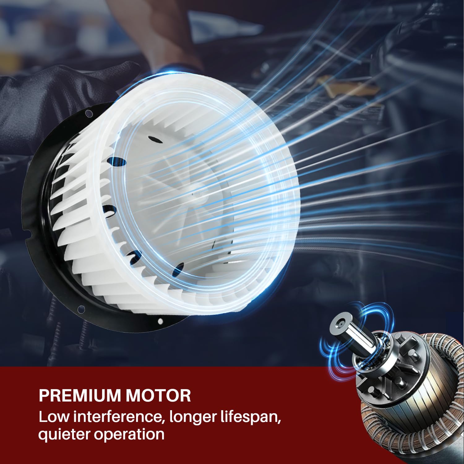 Aspligo 700099 Front Ac Heater Blower Motor Fan Fit For Ford F-250 F-350 F-450F- 550 Super Duty 1999 2000 2001 2002 2003 2004 20