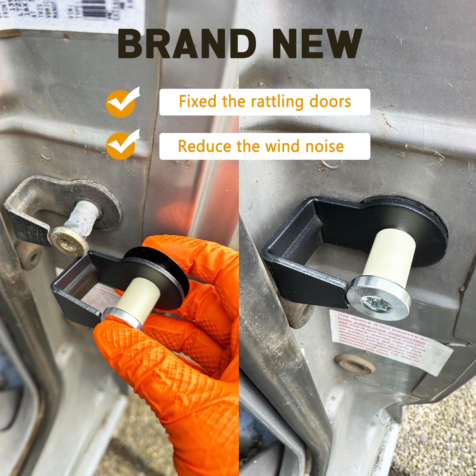 Unigt 2 Pack Door Striker Bolts Set Includes Bushing Compatible With 1980-1997 Ford / 1987-89 Lincoln / 1981-90 Mercury Door Lat