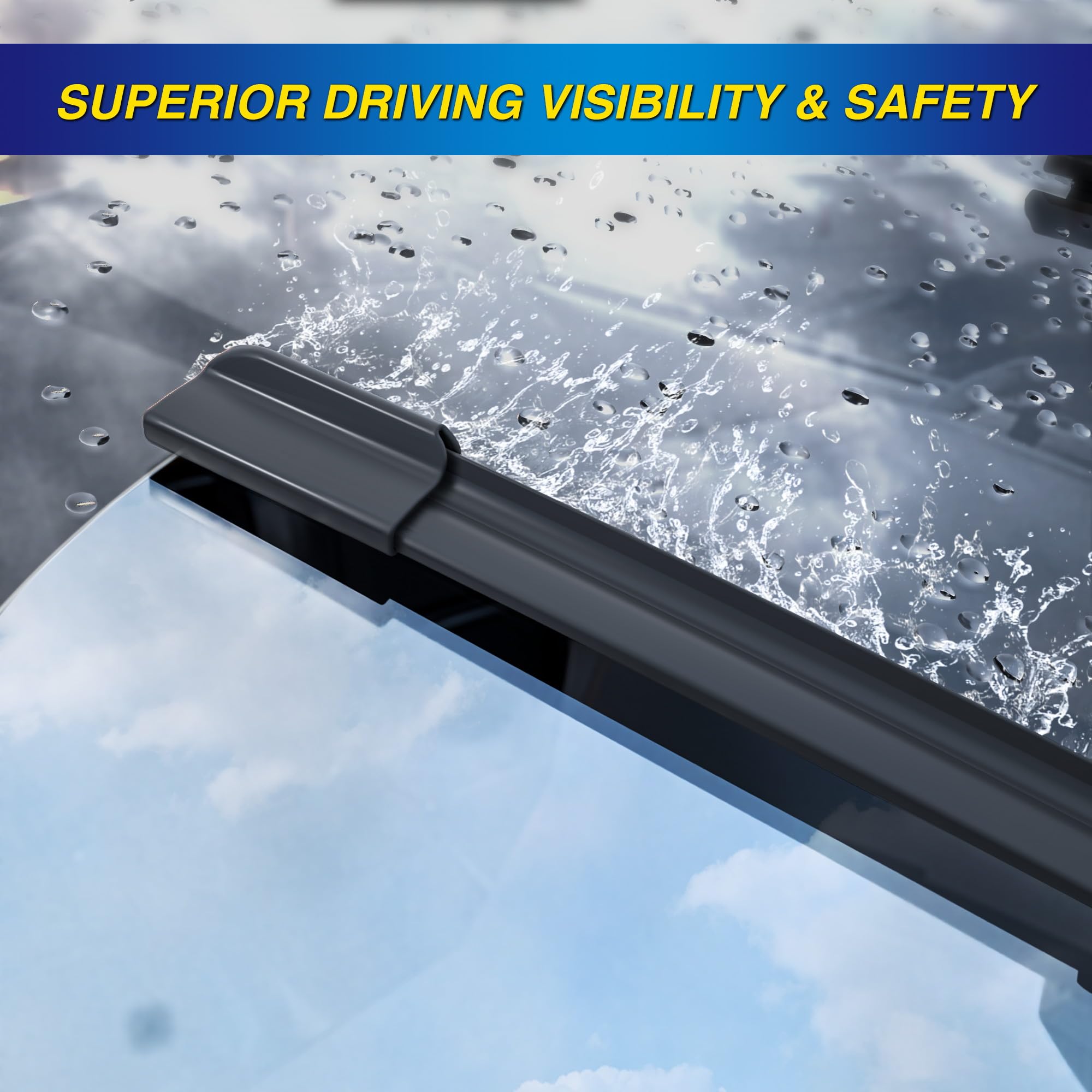 5 Plus Silicone Windshield Wiper Blades Replacement For 2020 2019 2018 2017 2016 2015 2014 2013-2011 Toyota Sienna Wiper Blades(
