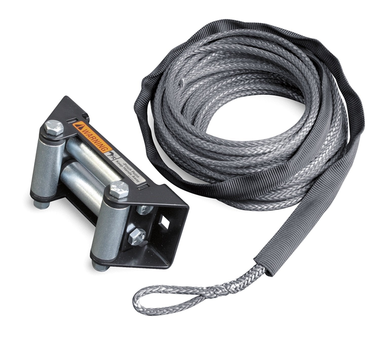 WARN 77835 ATV Winch Component Accessory: Synthetic Cable Rope Conversion Kit with Roller Fairlead: 7/32 Diameter x 50 Length