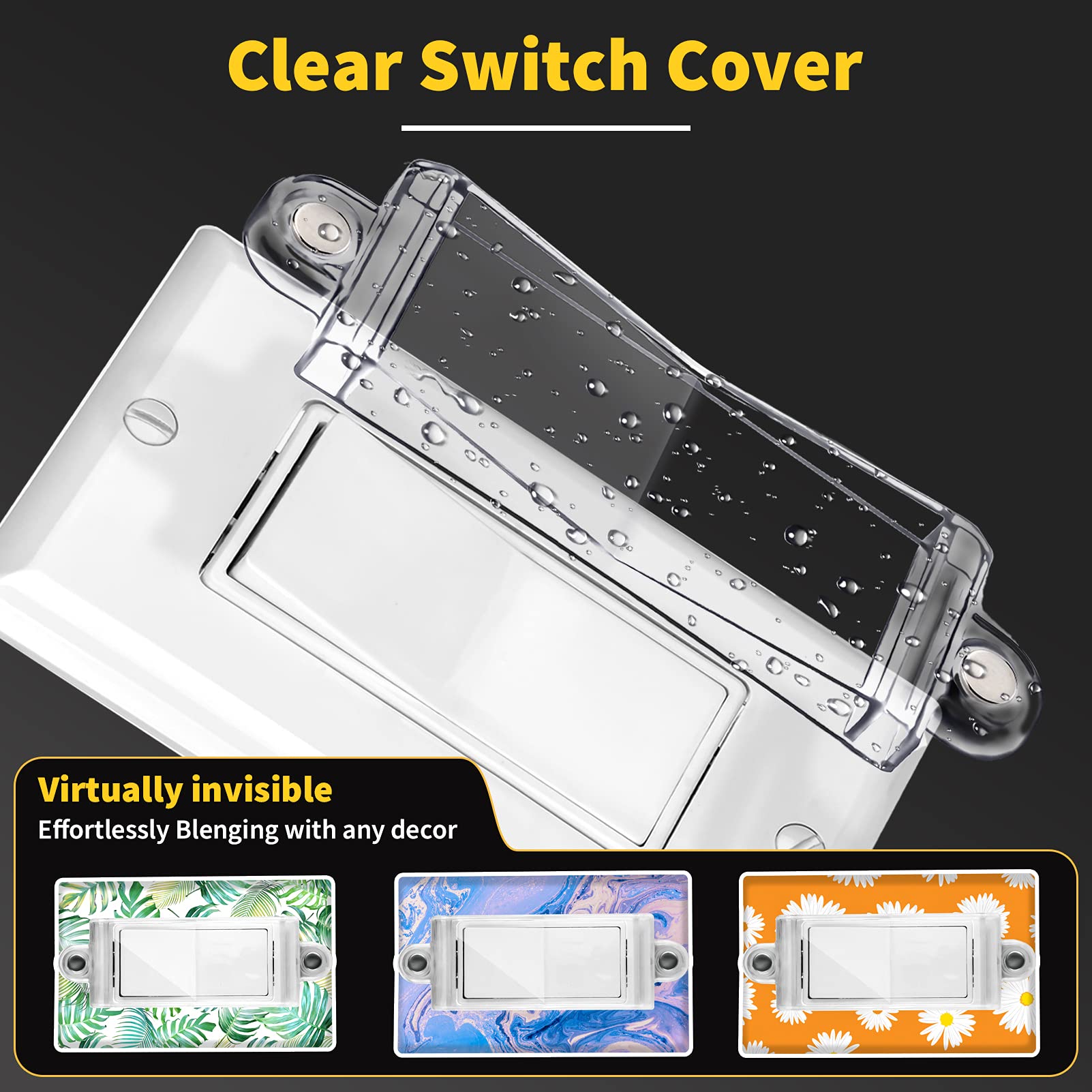 Light Switch Guard Cover- Pszeznz Light Switch Outlet Covers For Flat Modern Wall Switches-Child Safety Protection(Clear,1 Piece)