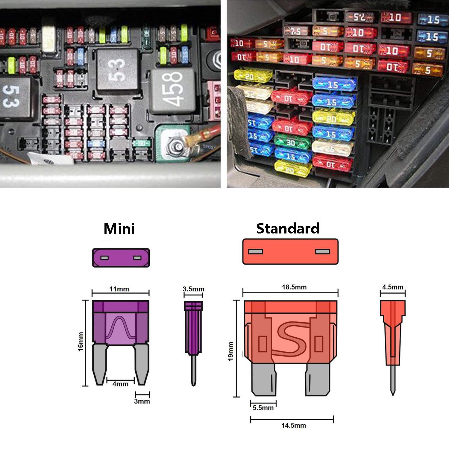 266 Pcs Car Fuses Assortment Kit - Blade Fuses Automotive - Standard And Mini Auto Fuse (2A/3A/5A/7.5A/10A/15A/20A/25A/30A/40Amp