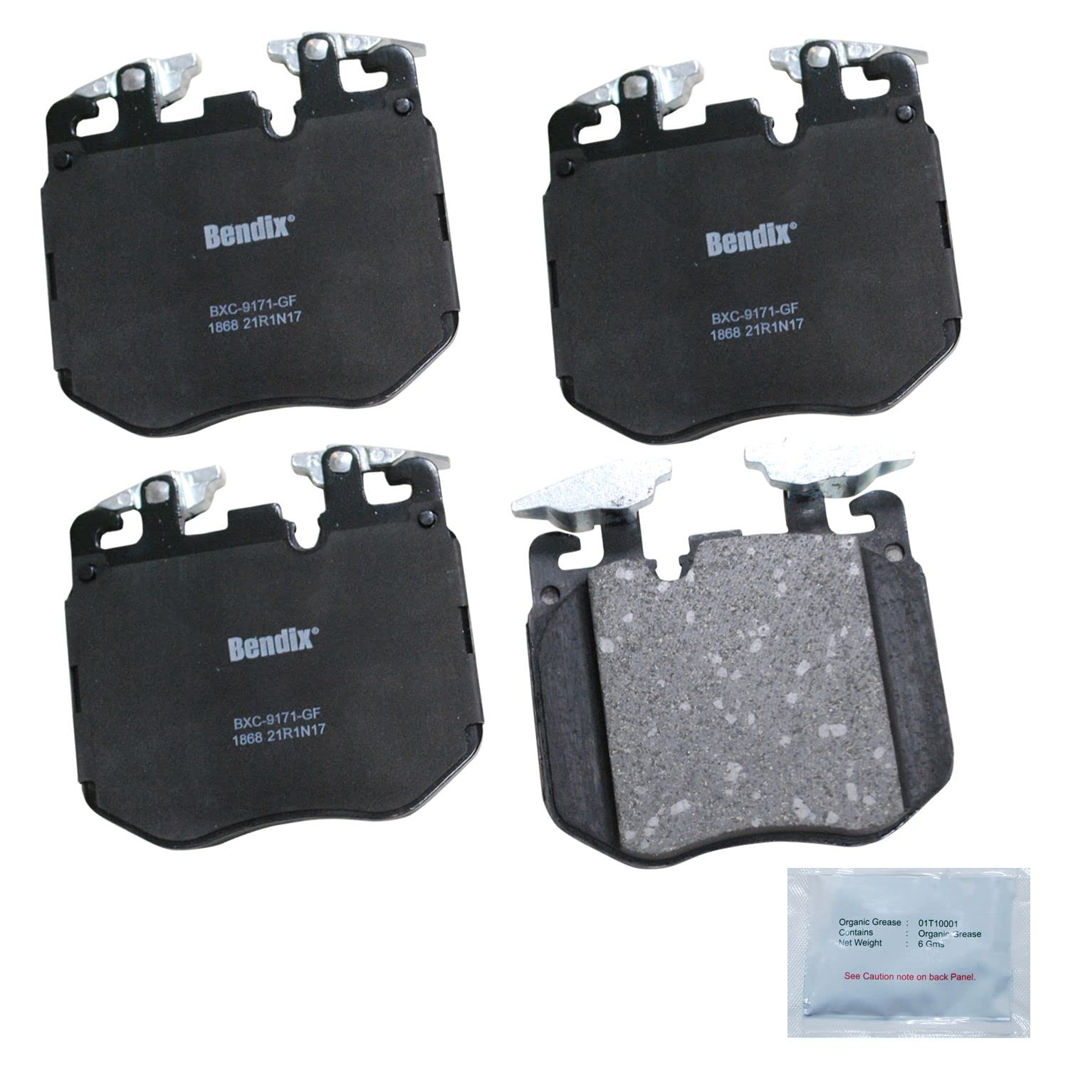 Bendix Priority1 Cfc1868 Ceramic Front Brake Pads For Select Models Bmw 540I,740E 740I,750I,840I,Gran Coupe,Xdrive Alpina B7,B8 