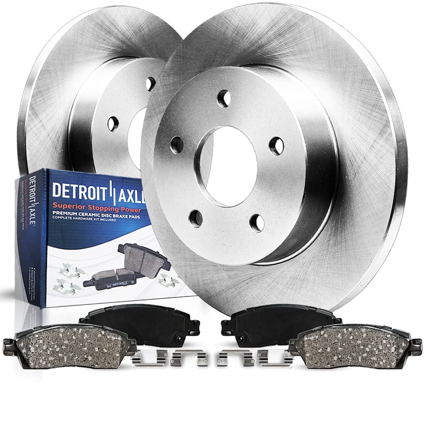 Detroit Axle - Rear Brake Kit for Chrysler 200 Sebring Dodge Avenger Caliber Jeep Compass Patriot Mitsubishi Lancer Outlander Sp