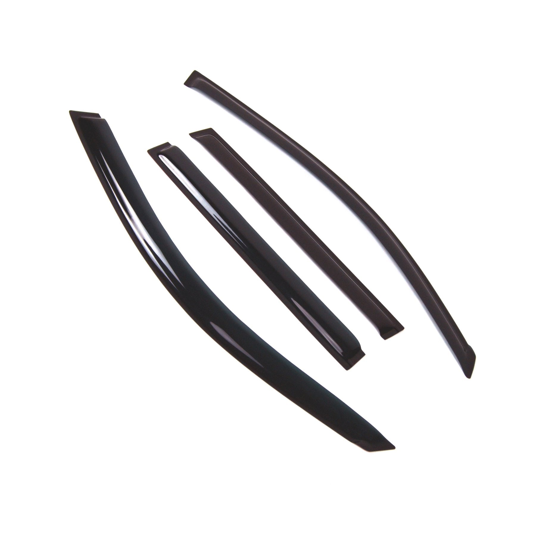 Tuningpros Outside Mount Window Vent Visors Rain Guards Compatible With Toyota Highlander 2008-2013 | Side Window Wind Deflector